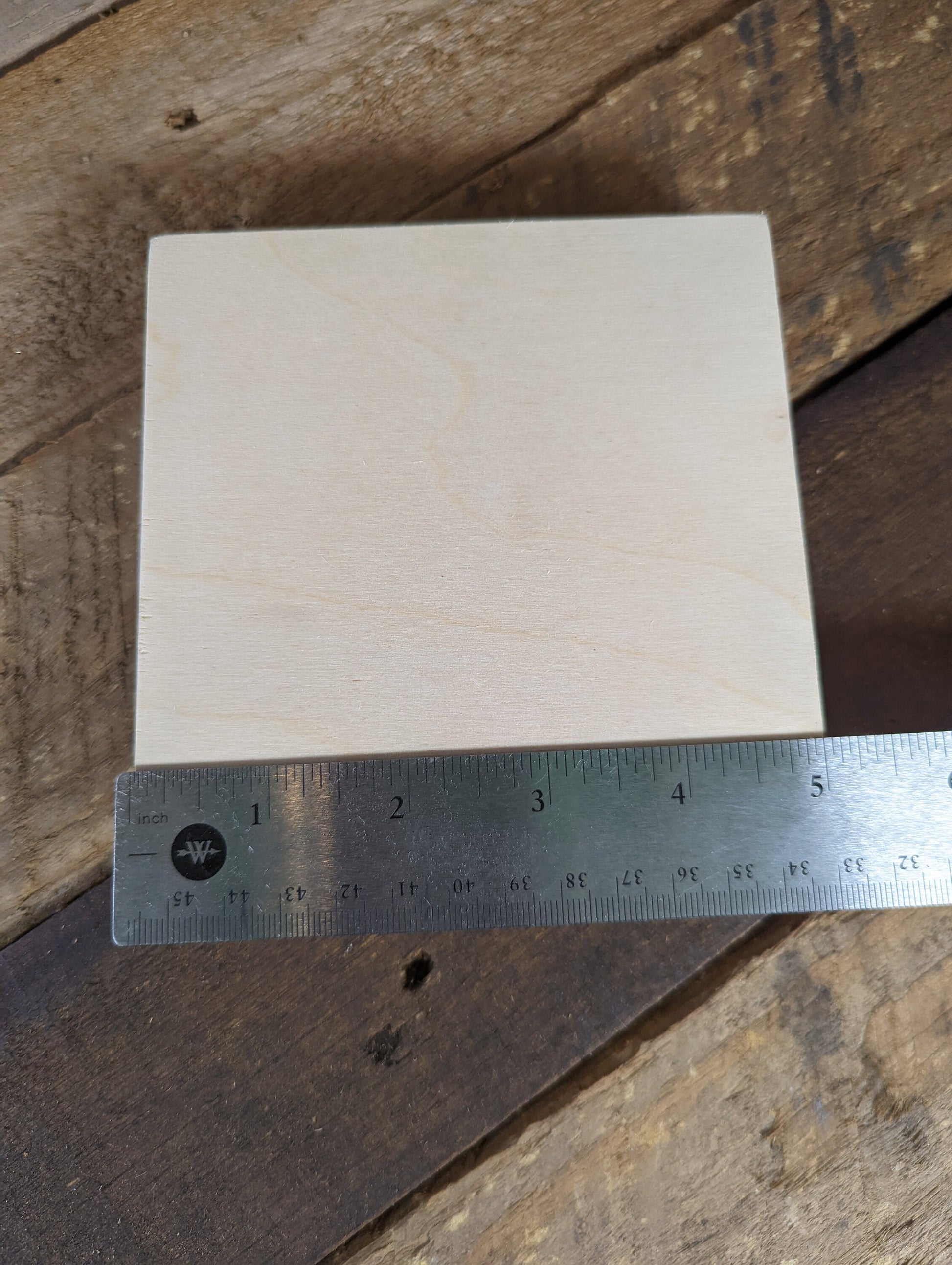 5" Baltic Birch Wood Square, Unfinished Craft Plaque