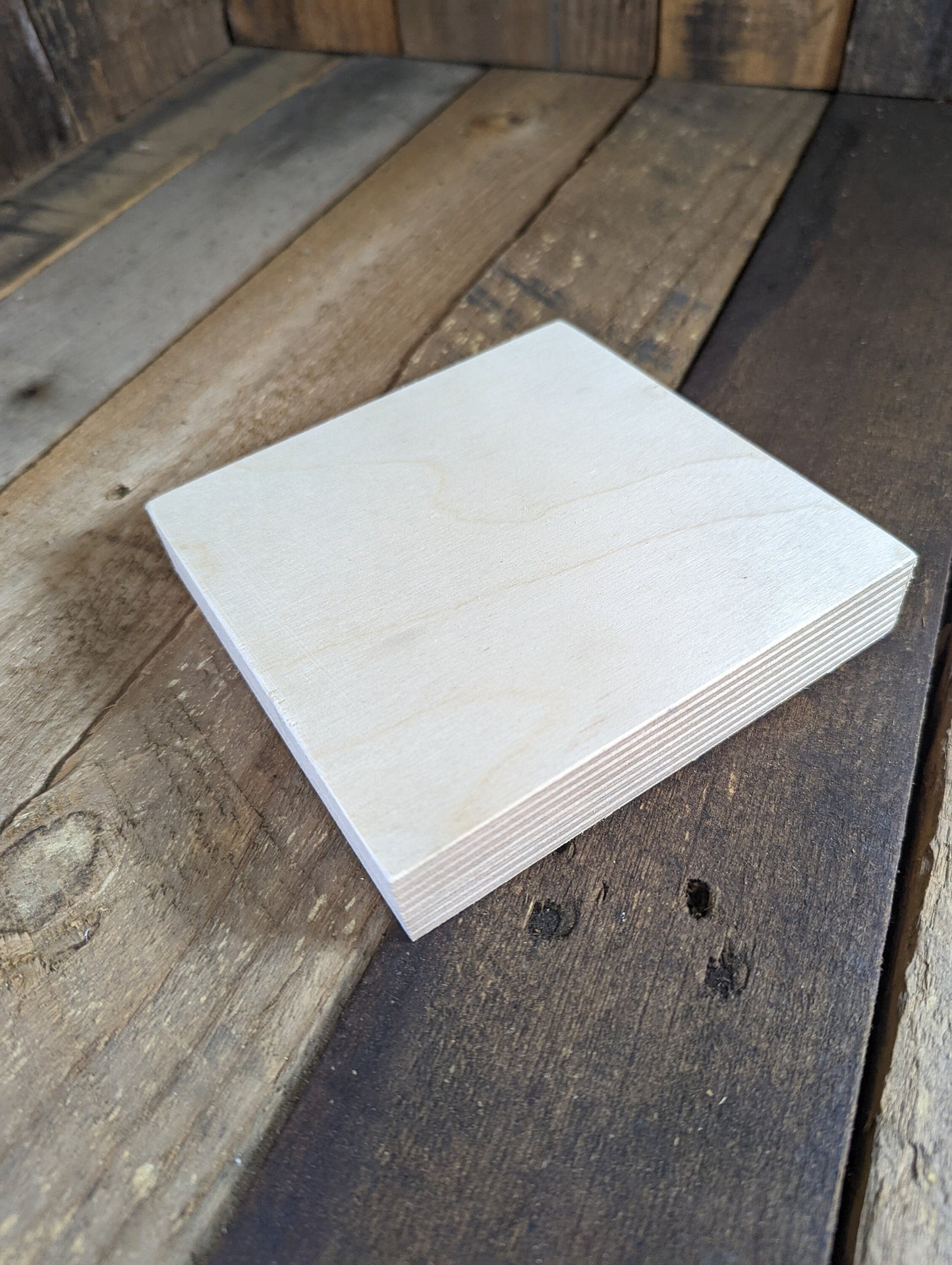 5" Wood Square Plaques, BALTIC BIRCH - Wooden Squares, Blank Squares, Unfinished Wooden Squares, Square Plywood, Square Wood