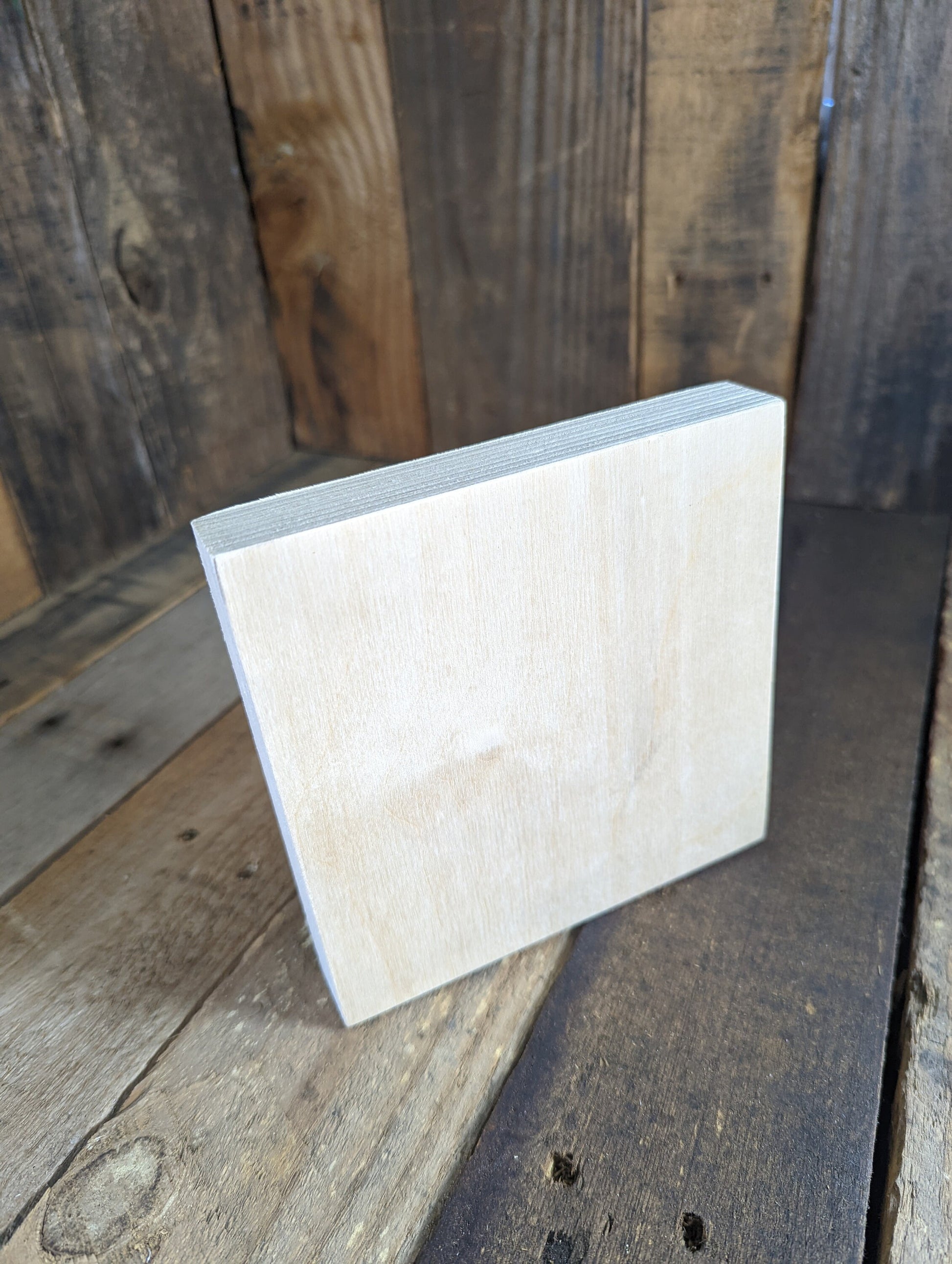 5.5&quot; Wood Square Plaques, BALTIC BIRCH - Wooden Squares, Blank Squares, Unfinished Wooden Squares, Square Plywood, Square Wood