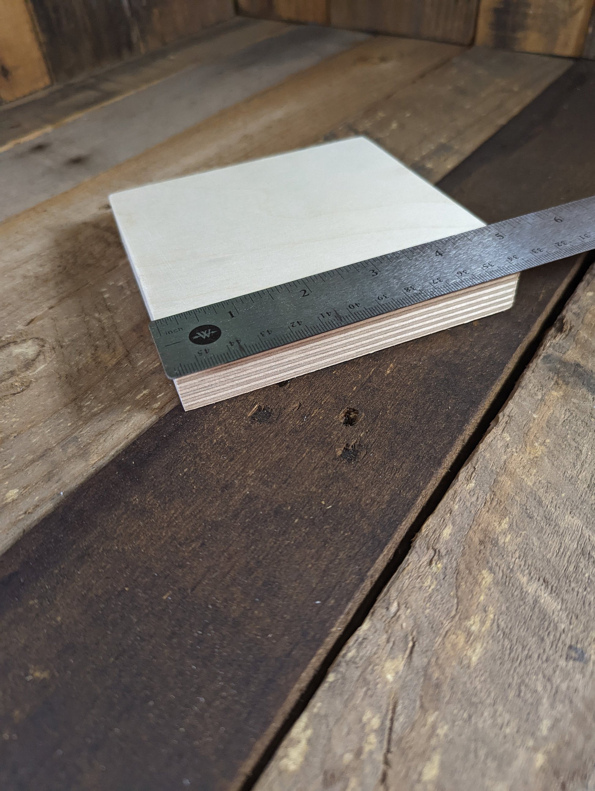 5" Baltic Birch Wood Square, Unfinished Craft Plaque