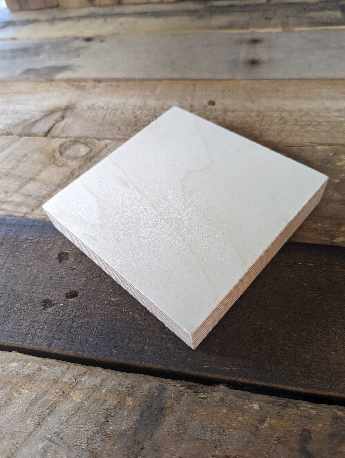 5" Wood Square Plaques, BALTIC BIRCH - Wooden Squares, Blank Squares, Unfinished Wooden Squares, Square Plywood, Square Wood