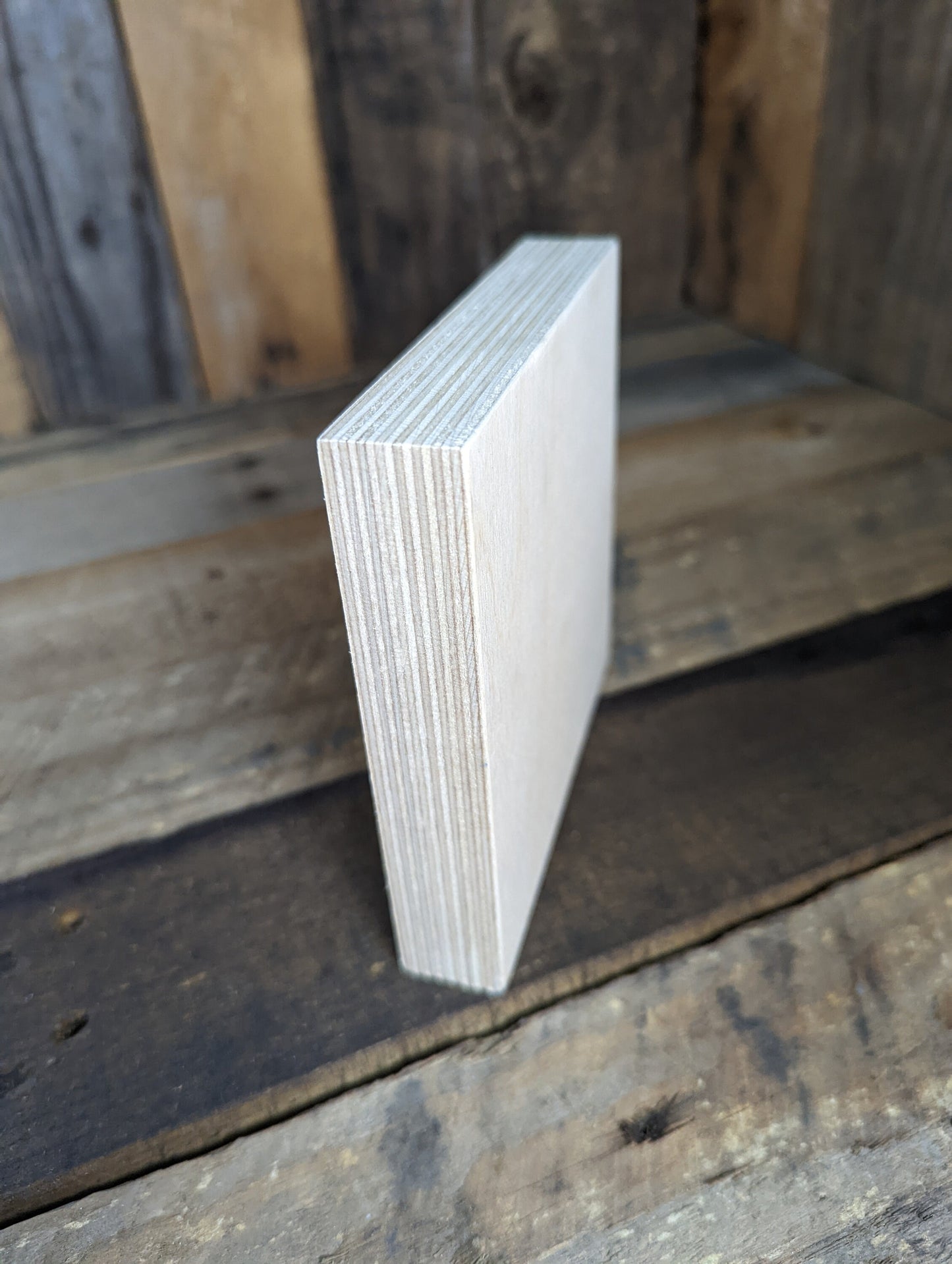 5" Baltic Birch Wood Square, Unfinished Craft Plaque