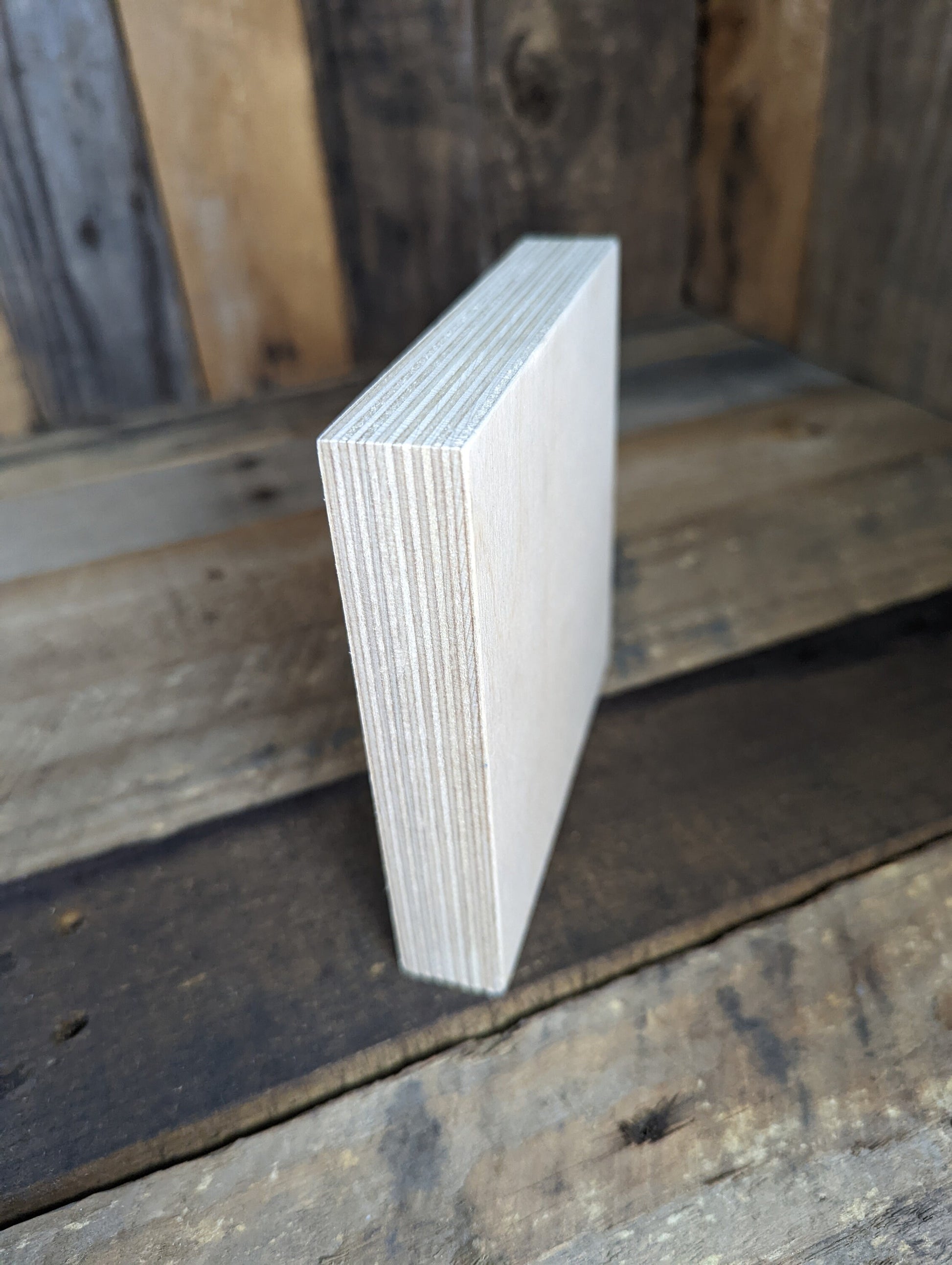 5" Baltic Birch Wood Square, Unfinished Craft Plaque
