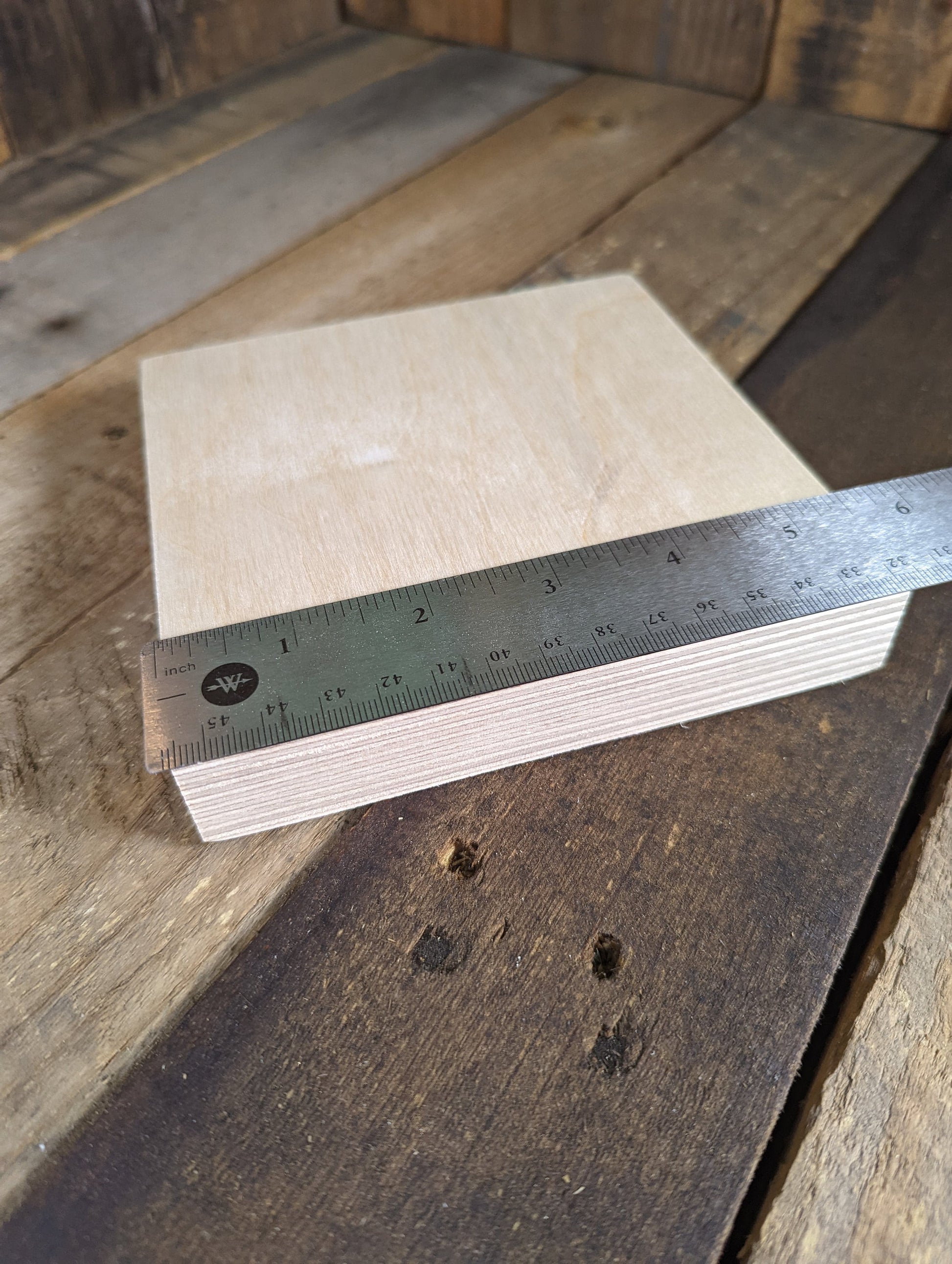 5.5" Wood Square Plaques, BALTIC BIRCH - Wooden Squares, Blank Squares, Unfinished Wooden Squares, Square Plywood, Square Wood