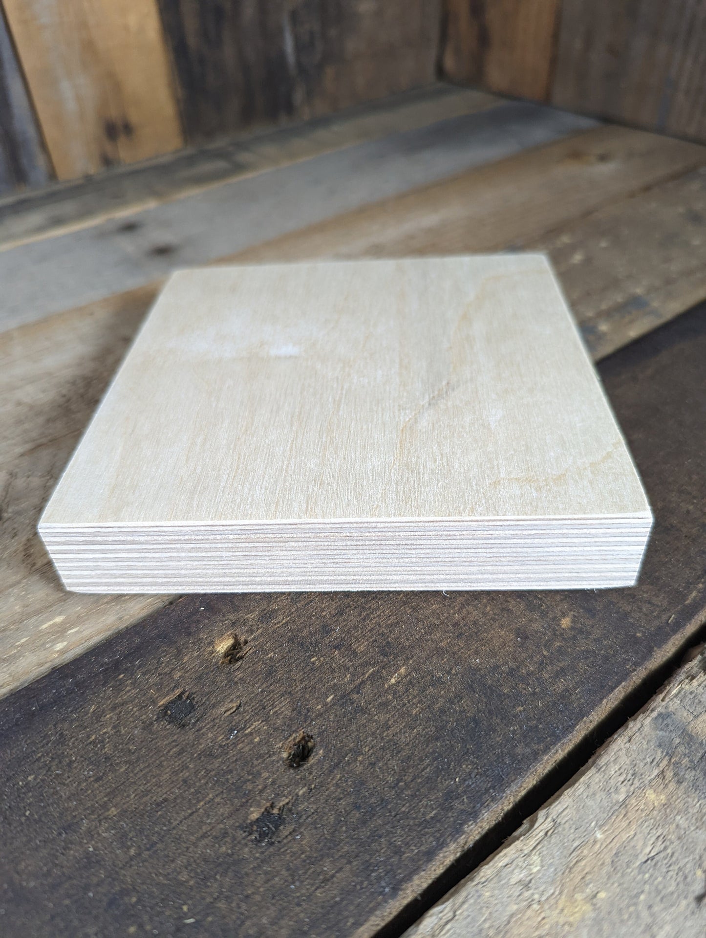 5.5&quot; Wood Square Plaques, BALTIC BIRCH - Wooden Squares, Blank Squares, Unfinished Wooden Squares, Square Plywood, Square Wood