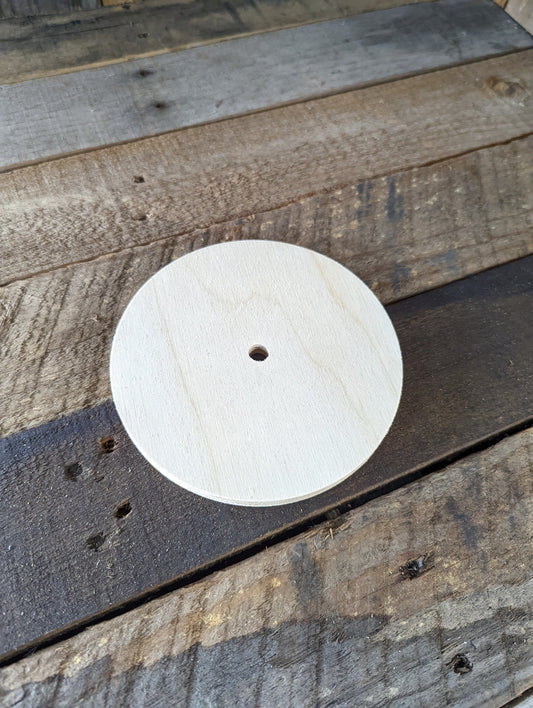 5.5" Wood Donut, BALTIC BIRCH - 1 cm center hole (10mm) Wooden Circles, Blank Circles, Unfinished Wooden Circles, Round Circles, Ring Shape