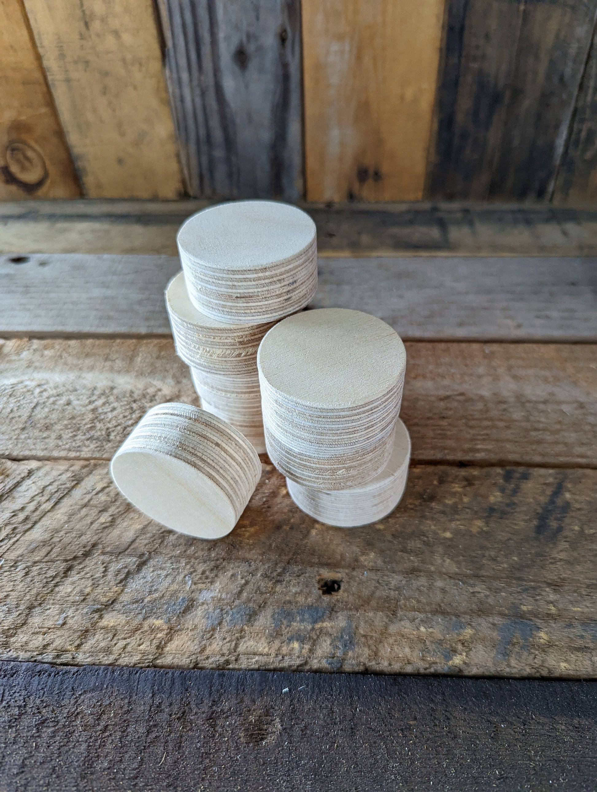 2" Wood Circle Disc Plaques, BALTIC BIRCH - Wooden Circles, Blank Circles, Unfinished Wooden Circles, Round Circles, Circular Wood