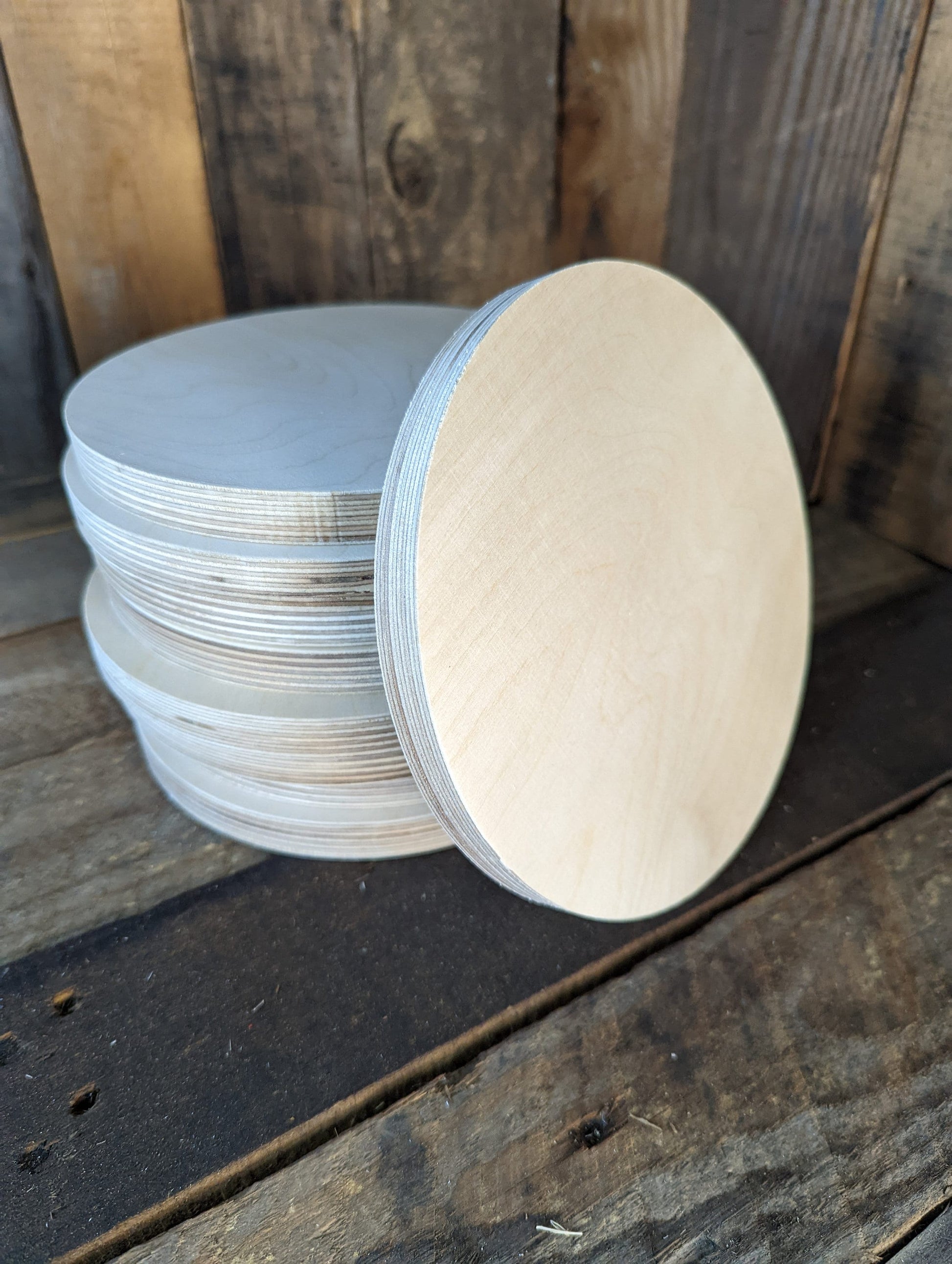 7" Wood Circle Disc Plaques, BALTIC BIRCH Wooden Circles, Blank Circles, Unfinished Wooden Circles, Round Circles, Circular Wood