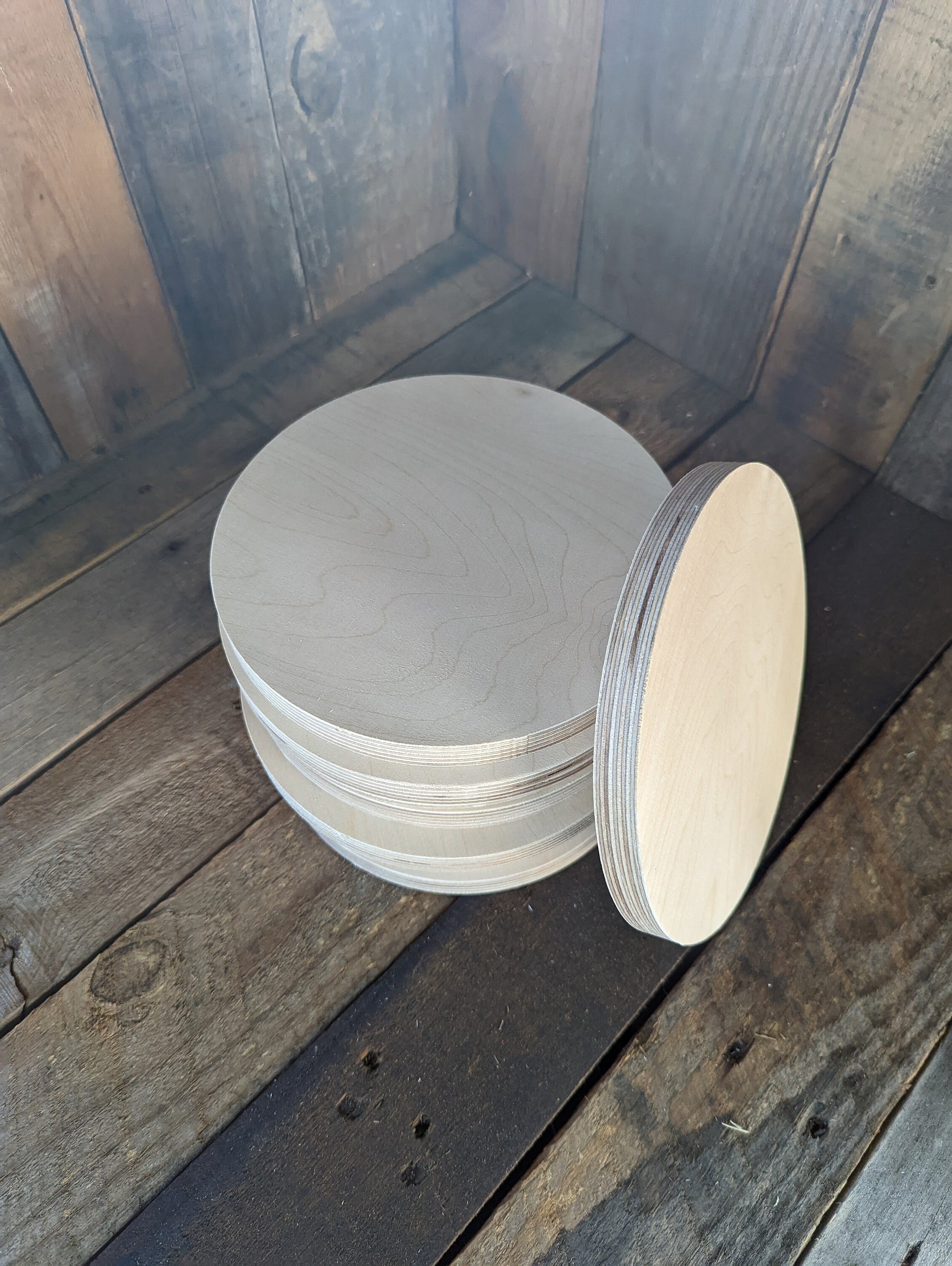 7" Wood Circle Disc Plaques, BALTIC BIRCH Wooden Circles, Blank Circles, Unfinished Wooden Circles, Round Circles, Circular Wood