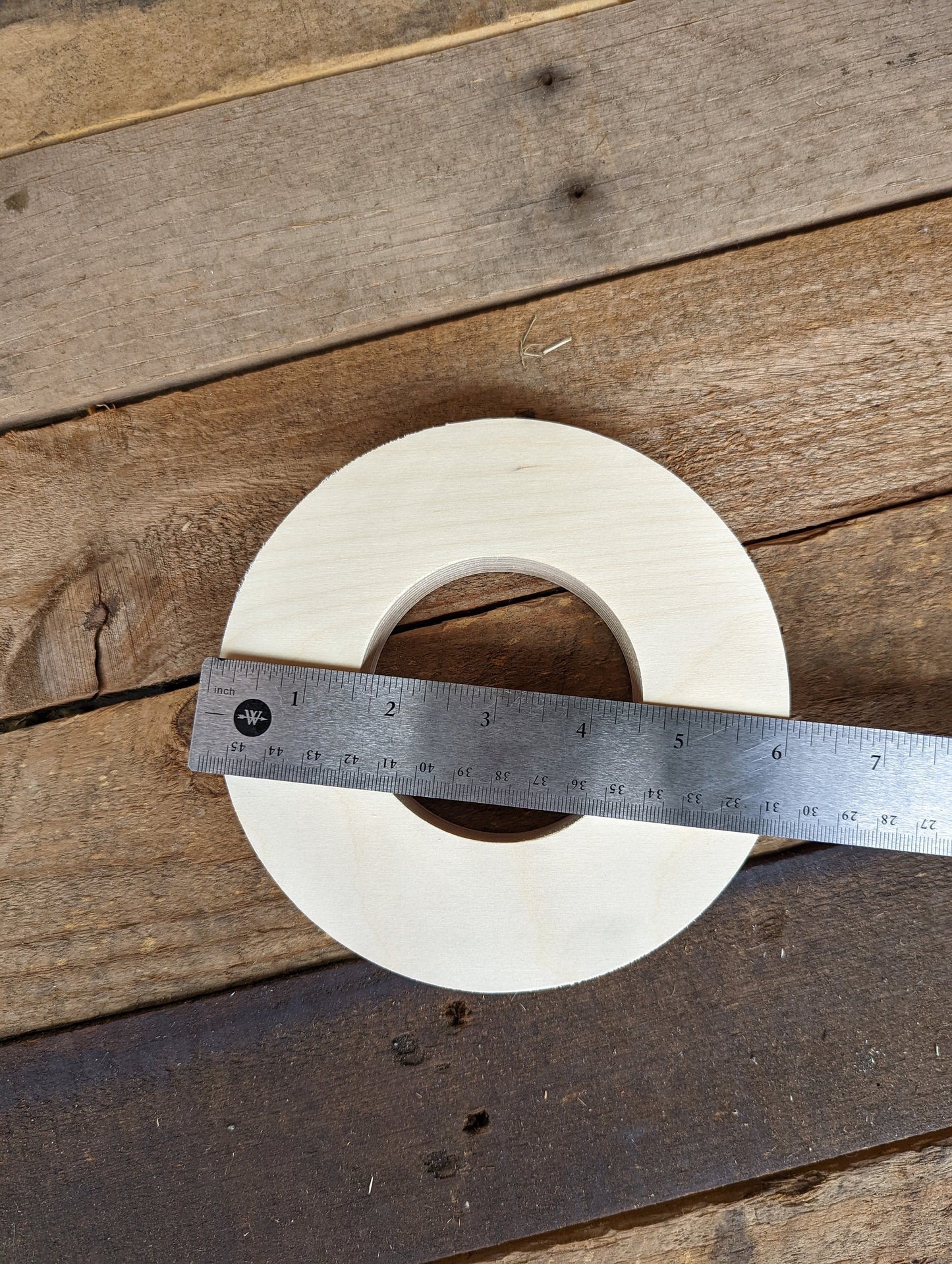 6" Wood Donut, BALTIC BIRCH - Wooden Circles, Blank Circles, Unfinished Wooden Circles, Round Circles, Circular Wood Active, Ring Shape
