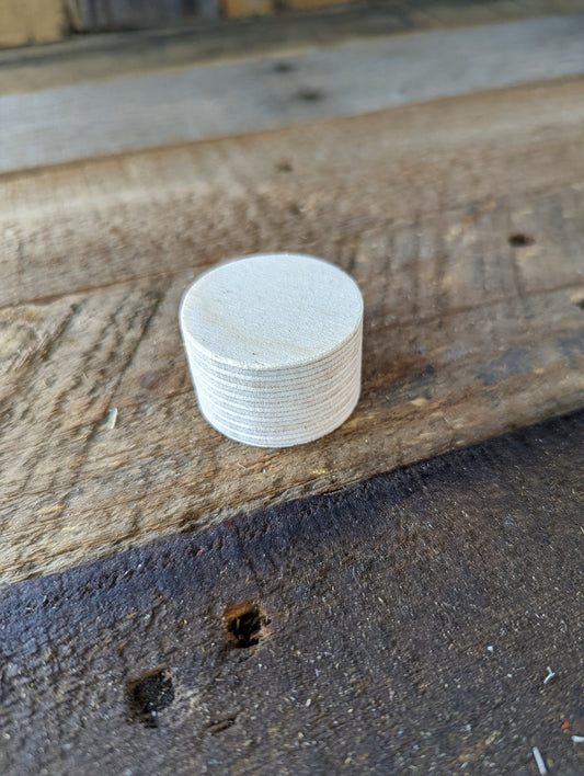 1.5 inch wide Wood Circle Plaques, BALTIC BIRCH - Wooden Circles, Blank Circles, Unfinished Wooden Circles, Round Circles, Circular Wood. Small wooden craft item made of premium lumber for high end crafts.  Lightly sanded ready to use.
