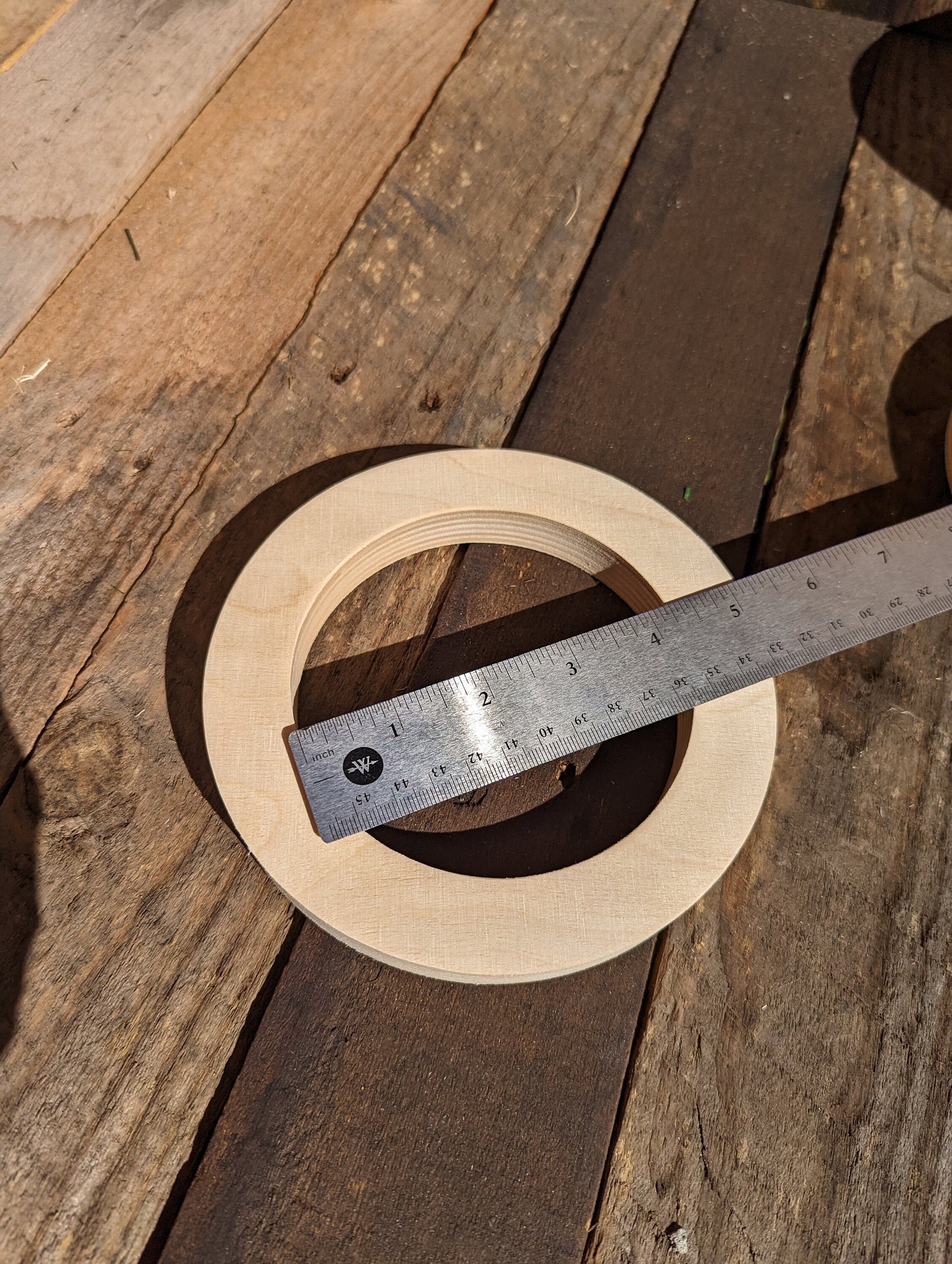 6" Wood Donut with 4.25" hole, BALTIC BIRCH - Wooden Circles, Blank Circles, Unfinished, Round Circles, Circular Wood, Ring Shape