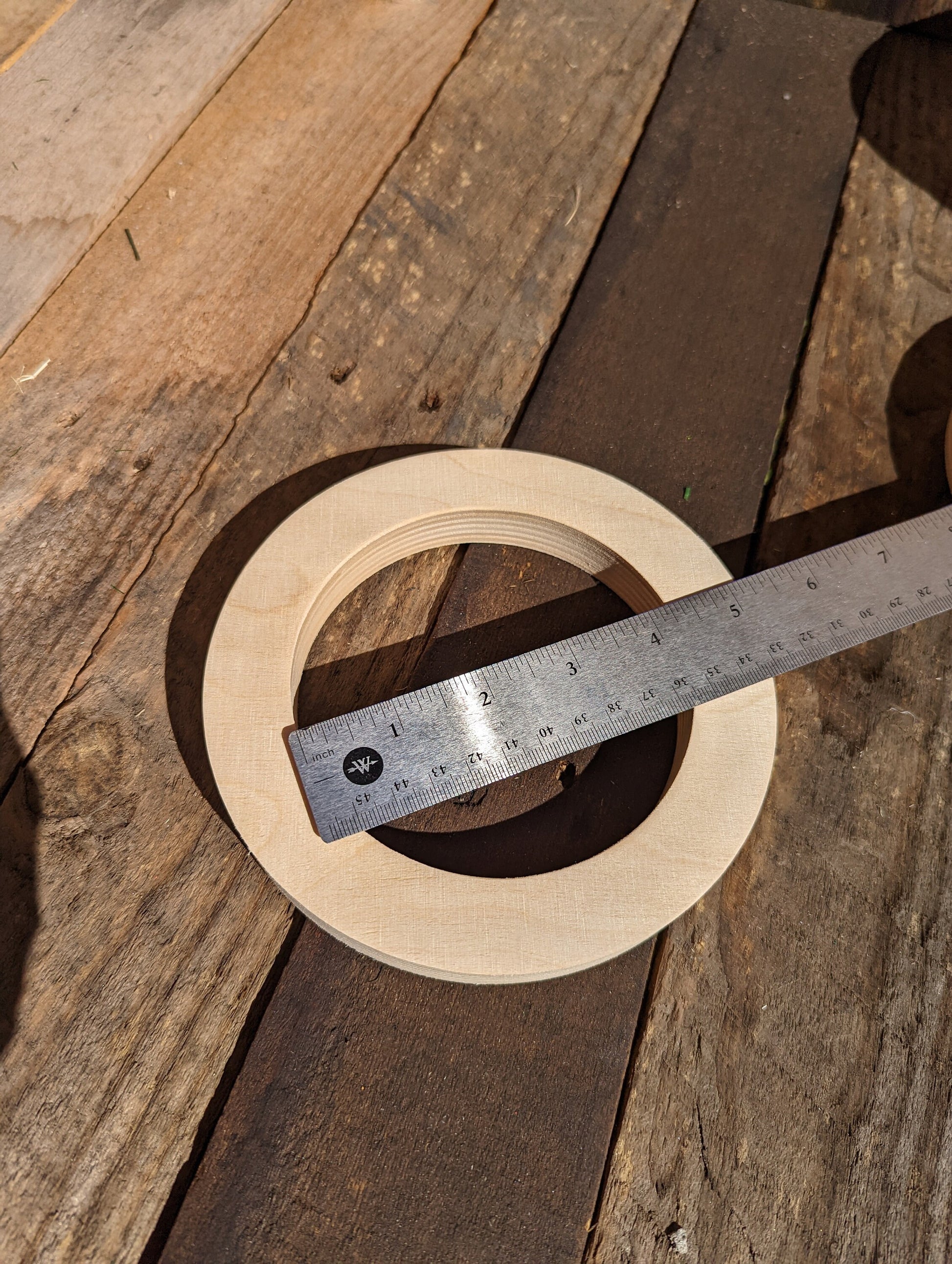 6" Wood Donut with 4.25" hole, BALTIC BIRCH - Wooden Circles, Blank Circles, Unfinished, Round Circles, Circular Wood, Ring Shape