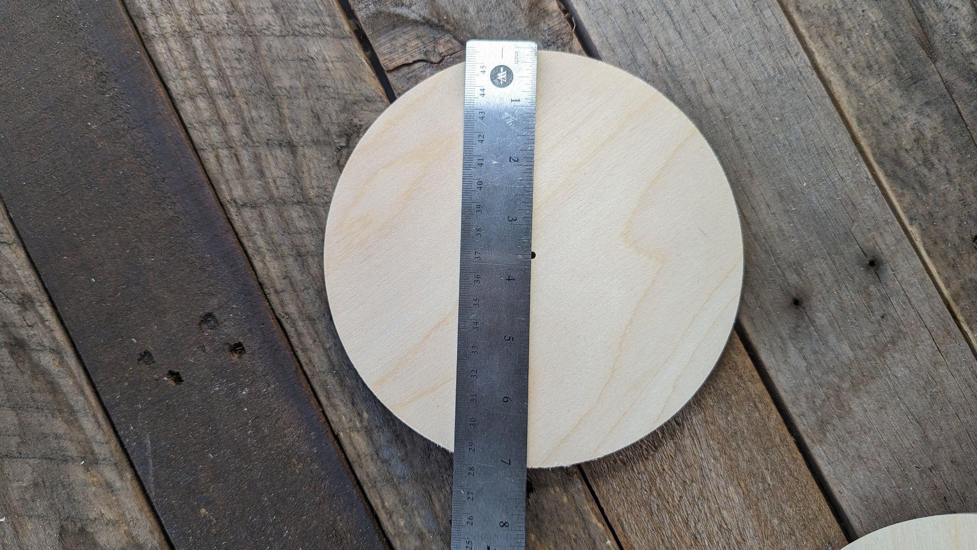 7" Wood Circle Disc with .125" (1/8") hole, BALTIC BIRCH Wooden Circles, Blank Circles, Unfinished Wooden Circles, Round Circles