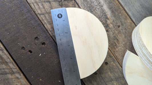 5.5" Baltic Birch Wood Semicircle, Unfinished Craft Plaque