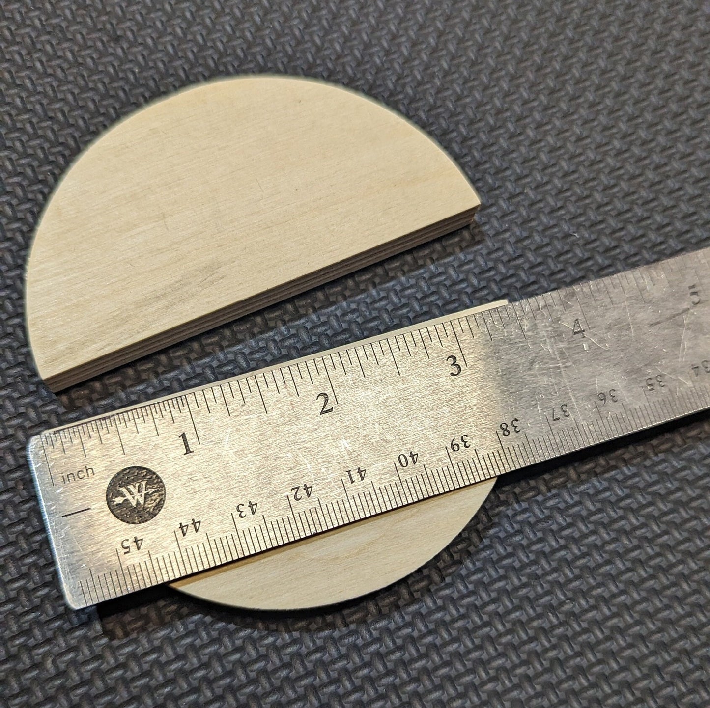 5 Packs - 3.5" Baltic Birch Wood Semicircle