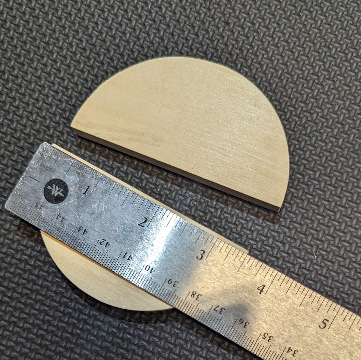 5 Packs - 3.5" Baltic Birch Wood Semicircle