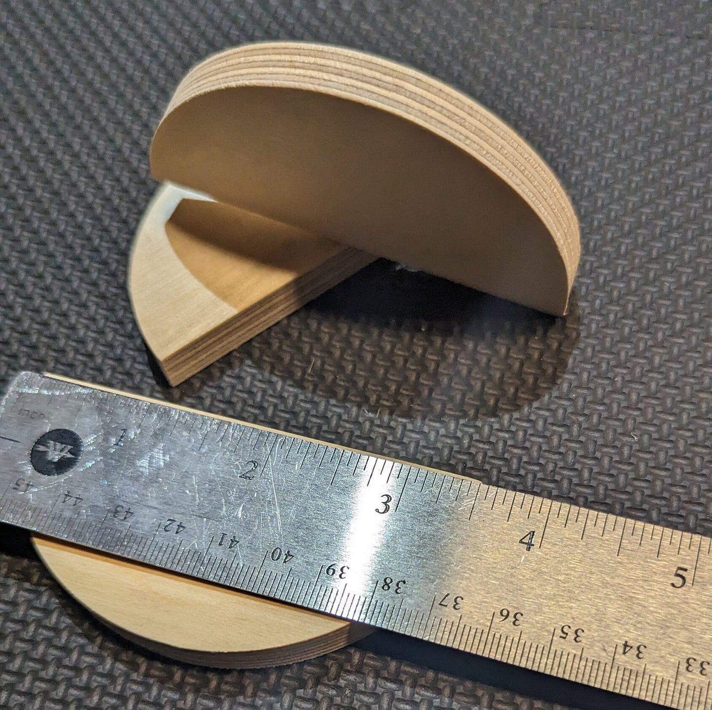 5 Packs - 3.5" Baltic Birch Wood Semicircle