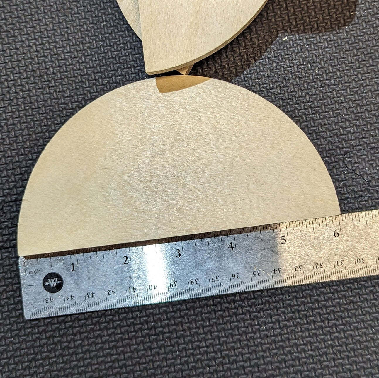 6" Baltic Birch Wood Half Circle, Unfinished Wooden Semicircle, Craft Plaque