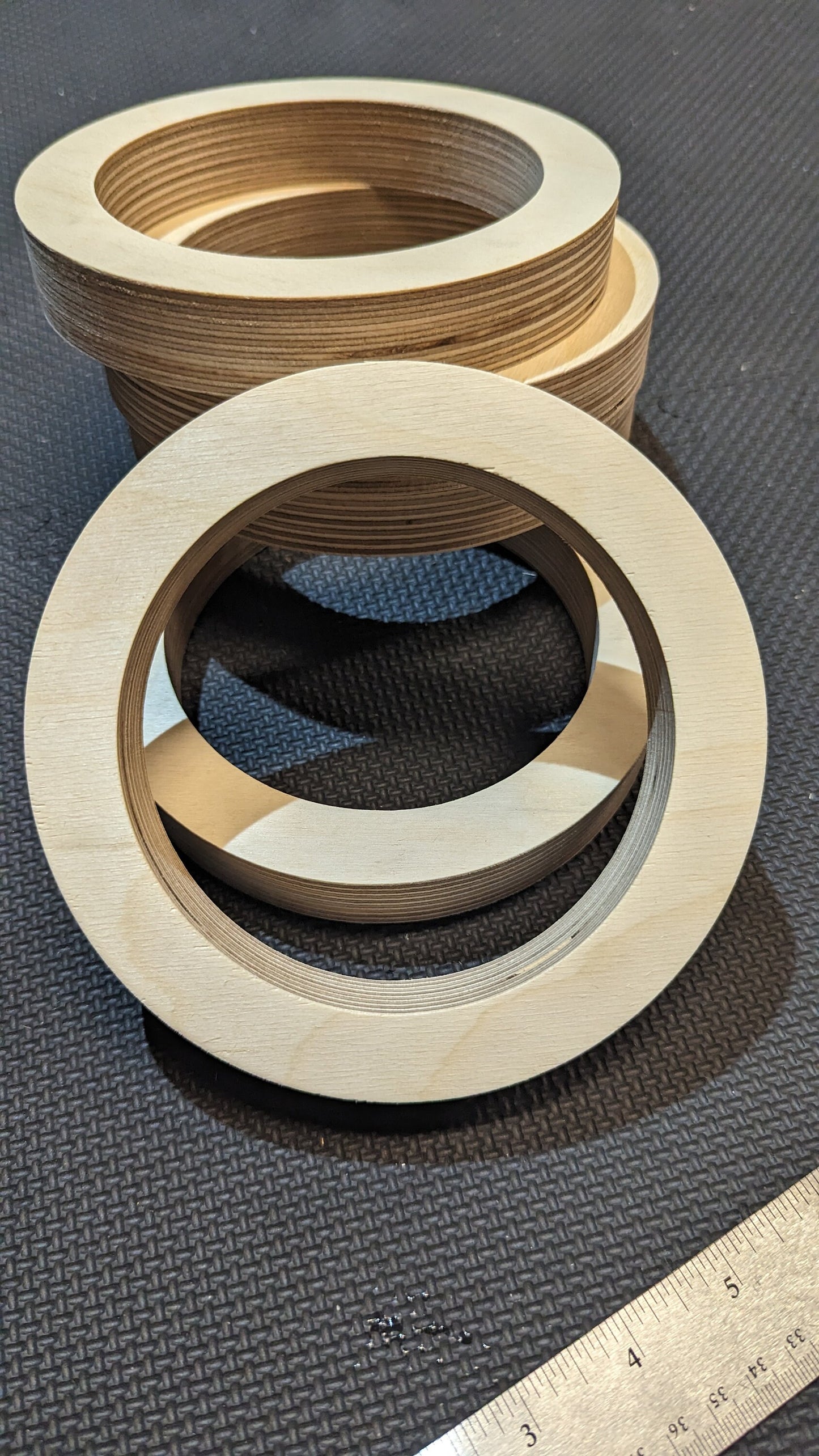 6" Wood Donut with 4.5" hole, BALTIC BIRCH - Wooden Circles, Blank Circles, Unfinished, Round Circles, Ring Shape, DIY Crafting Supplies