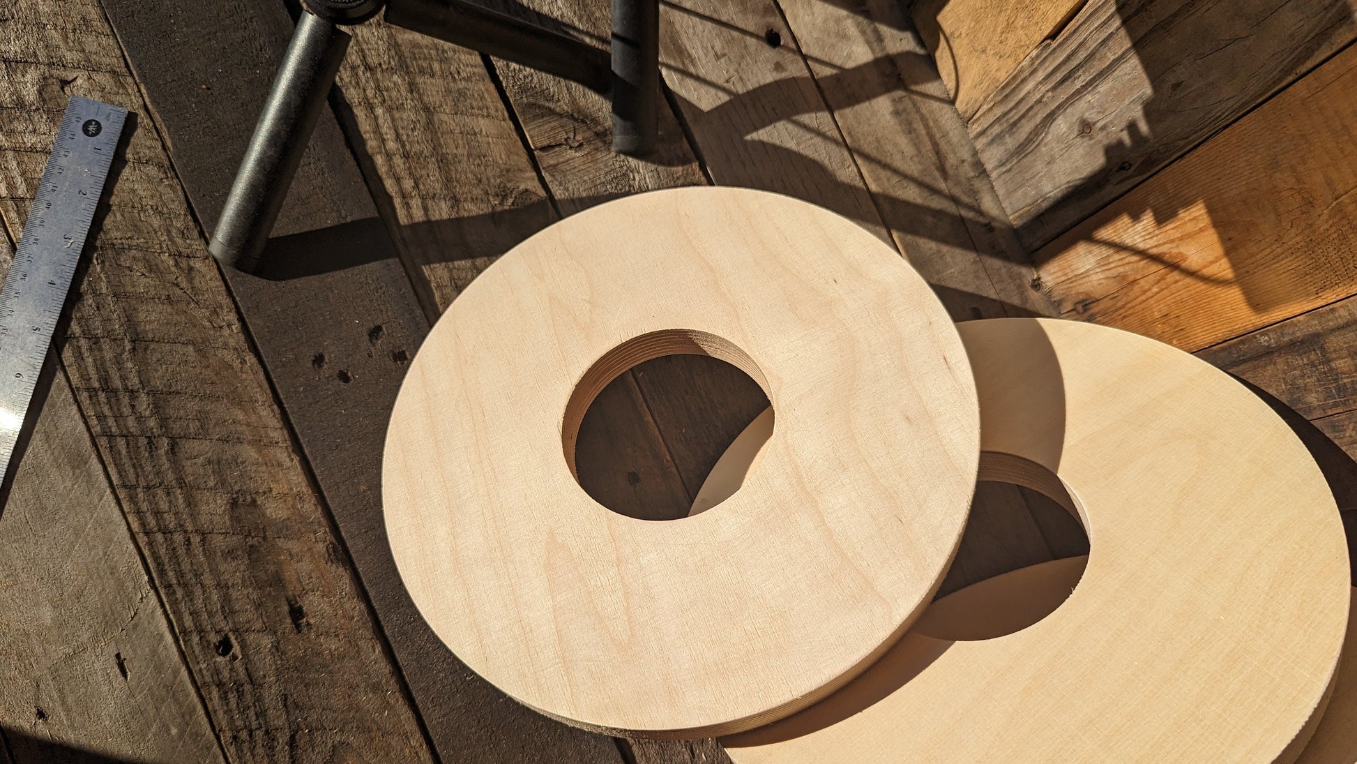11" Wood Circle Disc with 4" center hole, BALTIC BIRCH Wooden Circles, Blank Circles, Unfinished Wooden Circles, Round Circles, Circular