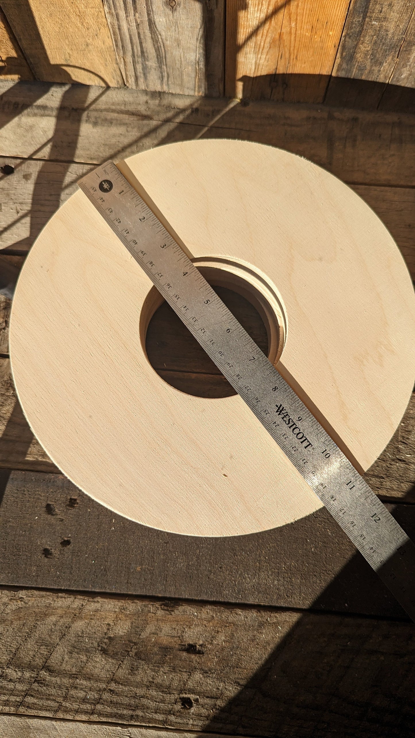 11" Wood Circle Disc with 4" center hole, BALTIC BIRCH Wooden Circles, Blank Circles, Unfinished Wooden Circles, Round Circles, Circular