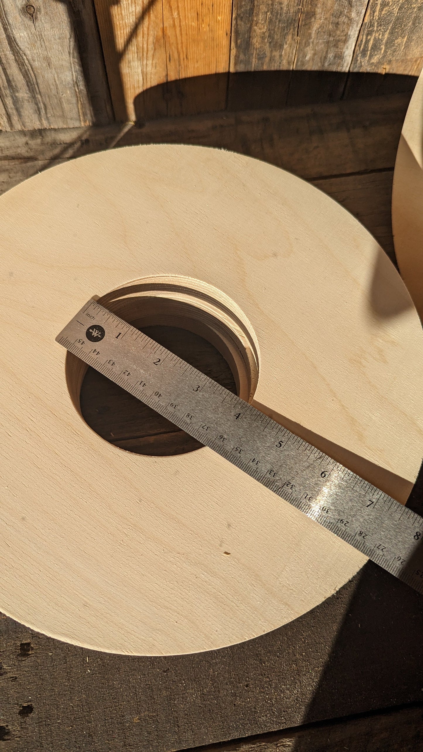 11" Wood Circle Disc with 4" center hole, BALTIC BIRCH Wooden Circles, Blank Circles, Unfinished Wooden Circles, Round Circles, Circular