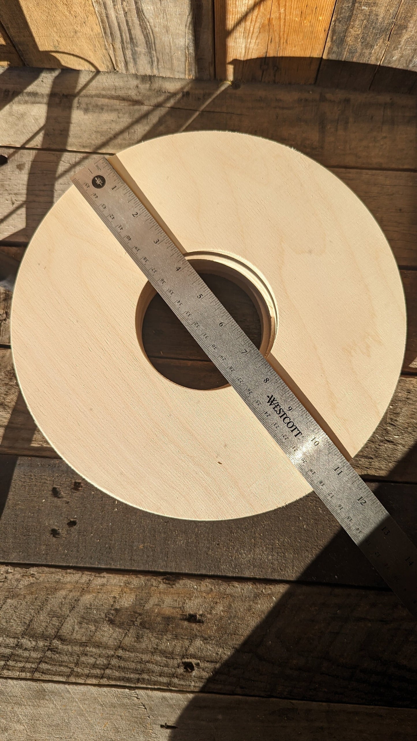 11" Wood Circle Disc with 4" center hole, BALTIC BIRCH Wooden Circles, Blank Circles, Unfinished Wooden Circles, Round Circles, Circular