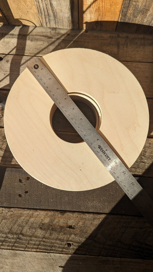 11" Wood Circle Disc with 4" center hole, BALTIC BIRCH Wooden Circles, Blank Circles, Unfinished Wooden Circles, Round Circles, Circular