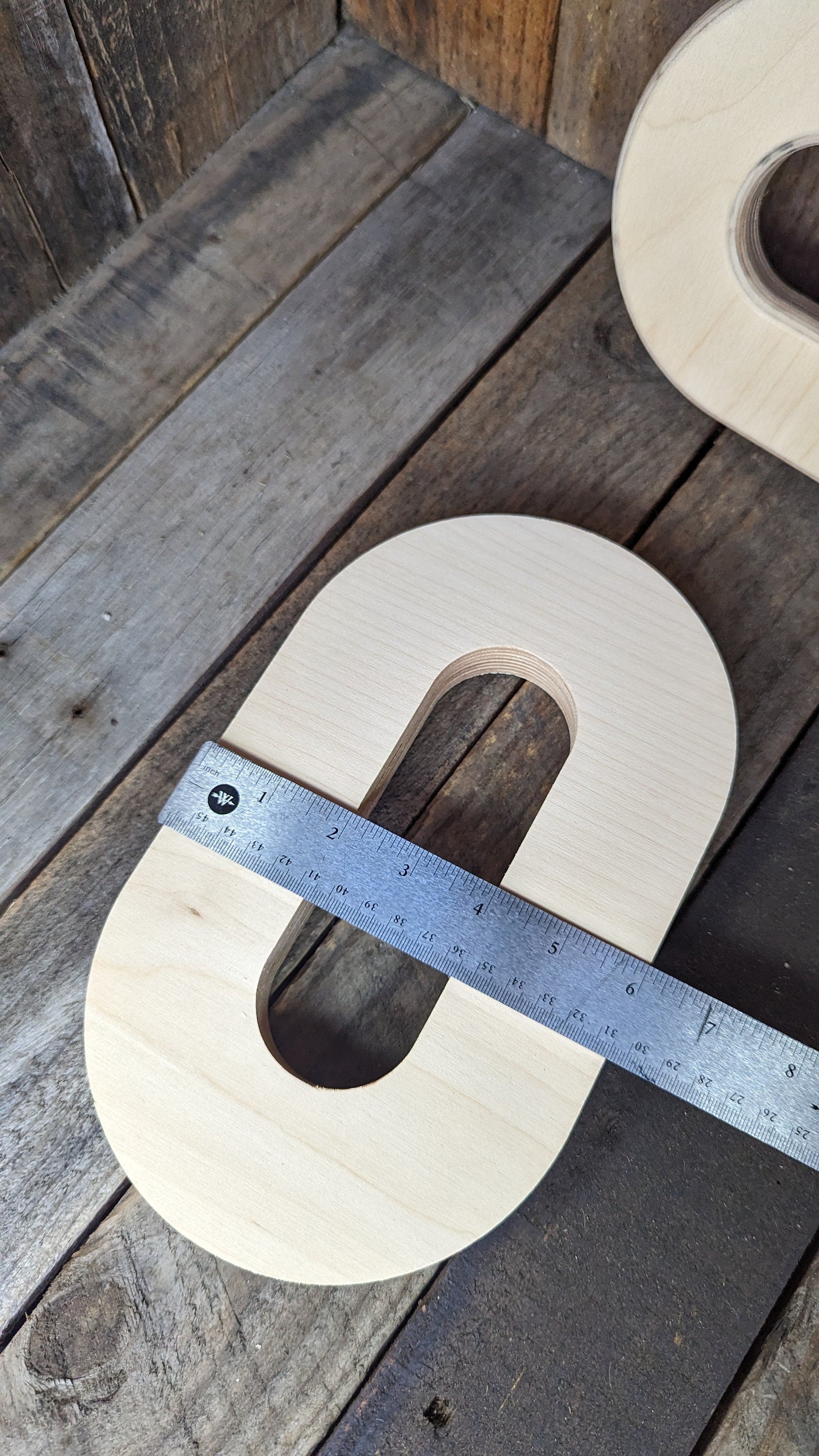 6x10" Baltic Birch Wood Oblong, 2" x 6" Center Hole, Unfinished Craft Shape, Blank Oblong