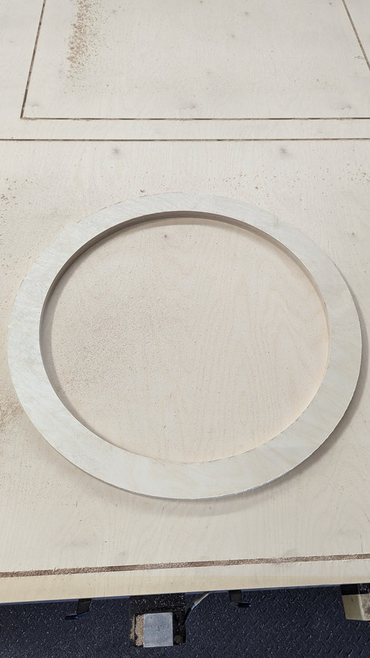 23.625" Wood Circle Disc with 19.625" center hole, BALTIC BIRCH Wooden Circles, Unfinished Wooden Circles, Round Circles, Circular Wood
