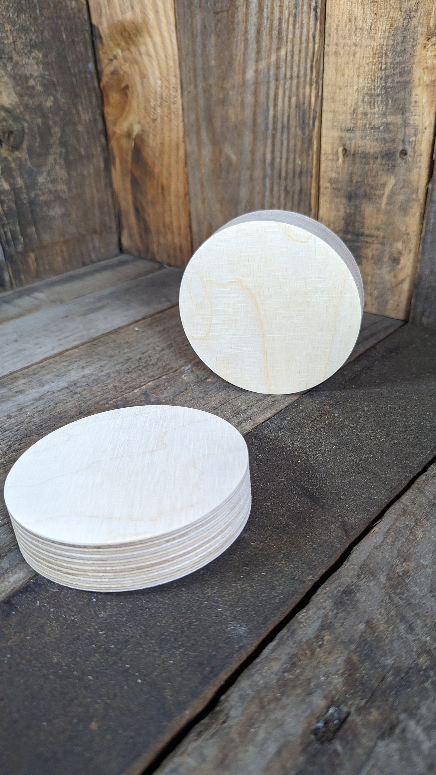 4.125" (4 1/8") Wood Circle Disc Plaques, BALTIC BIRCH, Wooden Circles, Unfinished Wooden Circles, Circular Wood, DIY Crafting Supplies