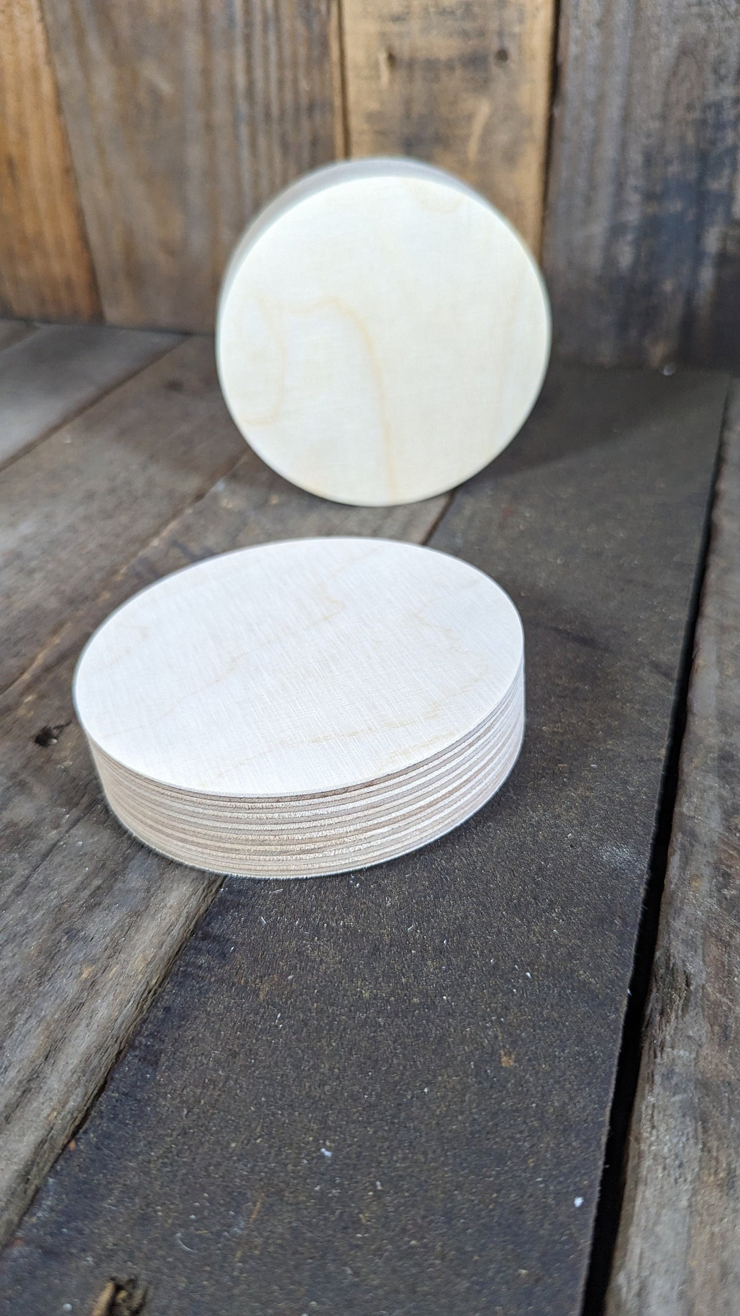 4.125" (4 1/8") Wood Circle Disc Plaques, BALTIC BIRCH, Wooden Circles, Unfinished Wooden Circles, Circular Wood, DIY Crafting Supplies