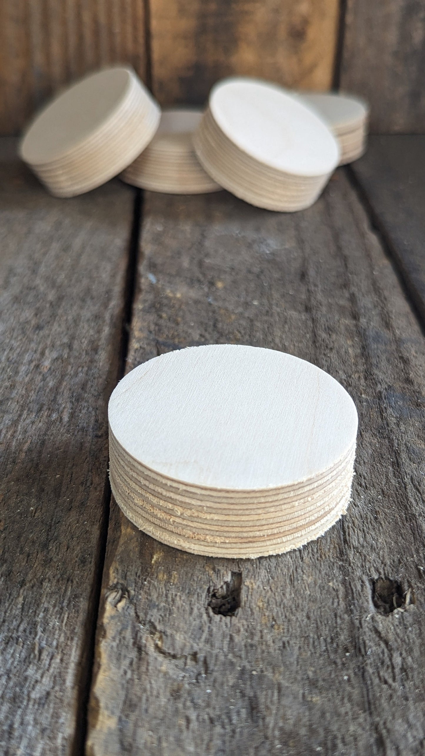 2.125" (2 1/8") Wood Circle Disc Plaques, BALTIC BIRCH - Wooden Circles, Blank Circles, DIY Crafting Supplies