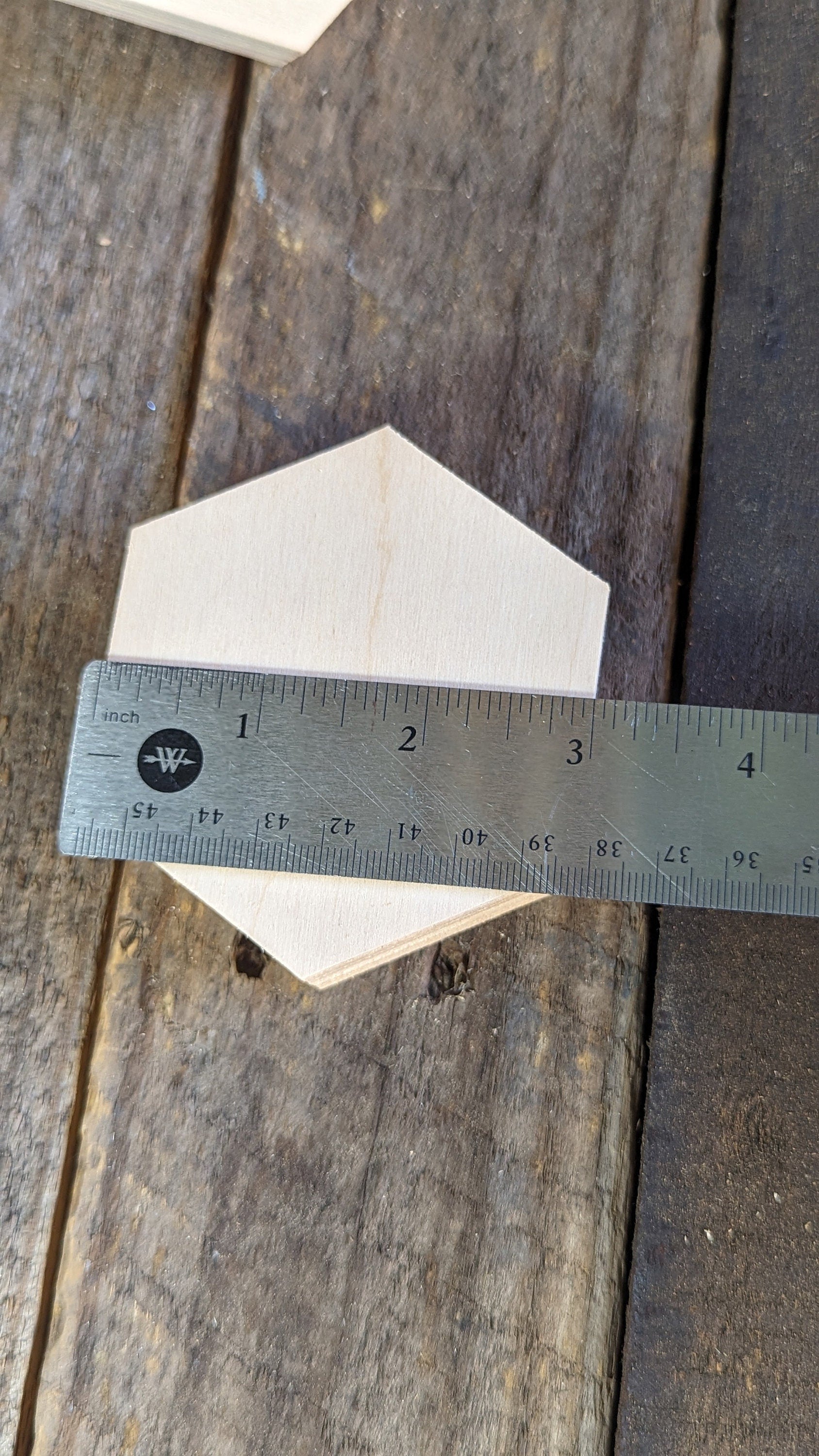 5 Pack - 3" Baltic Birch Wood Hexagon