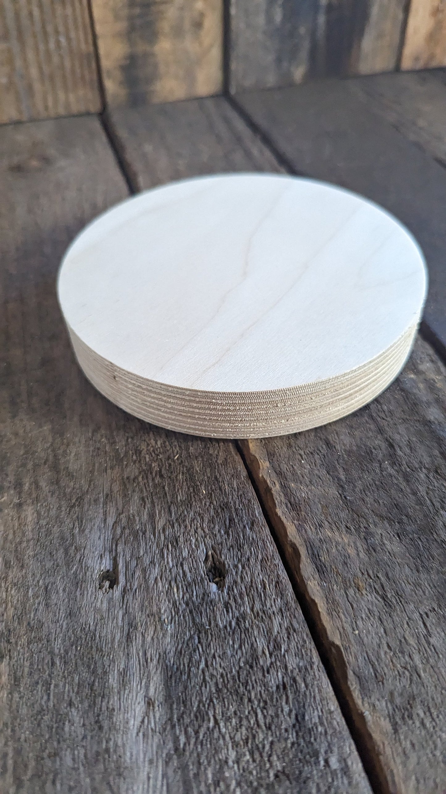 5.625" (5 5/8") Wood Circle Disc Plaques, BALTIC BIRCH - Wooden Circles, Blank Circles, Unfinished Wooden Circles, Round, Circular Wood