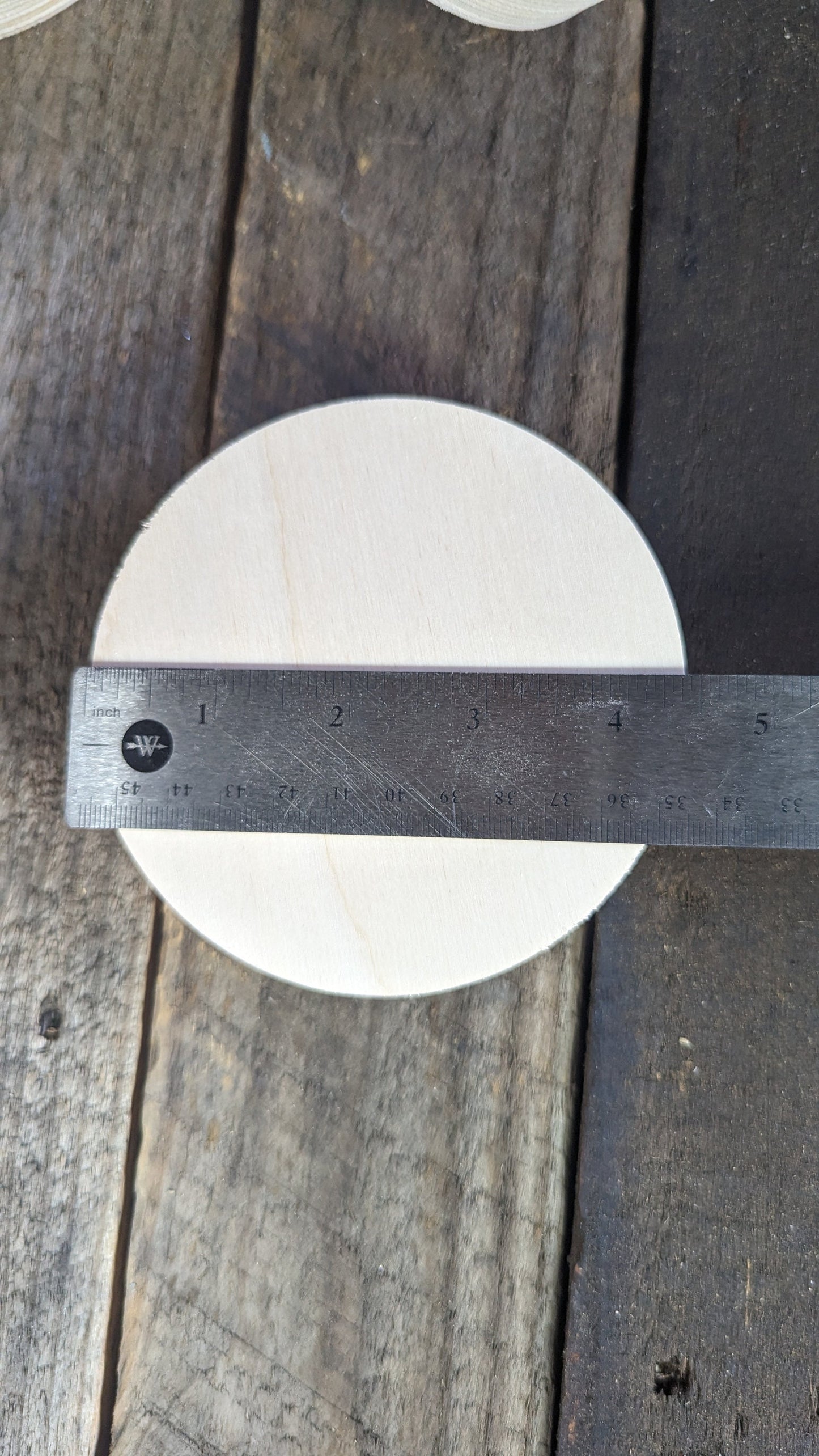 4.375" (4 3/8") Wood Circle Disc Plaques, BALTIC BIRCH - Wooden Circles, Unfinished, Circular Wood