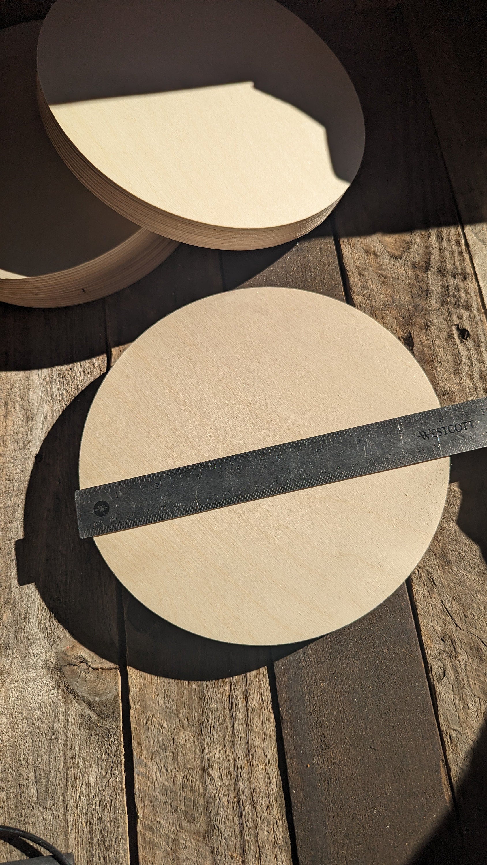 9" Wood Circle Disc Plaques, BALTIC BIRCH Wooden Circles, Blank Circles, Unfinished Wooden Circles, Round Circles, Circular Wood