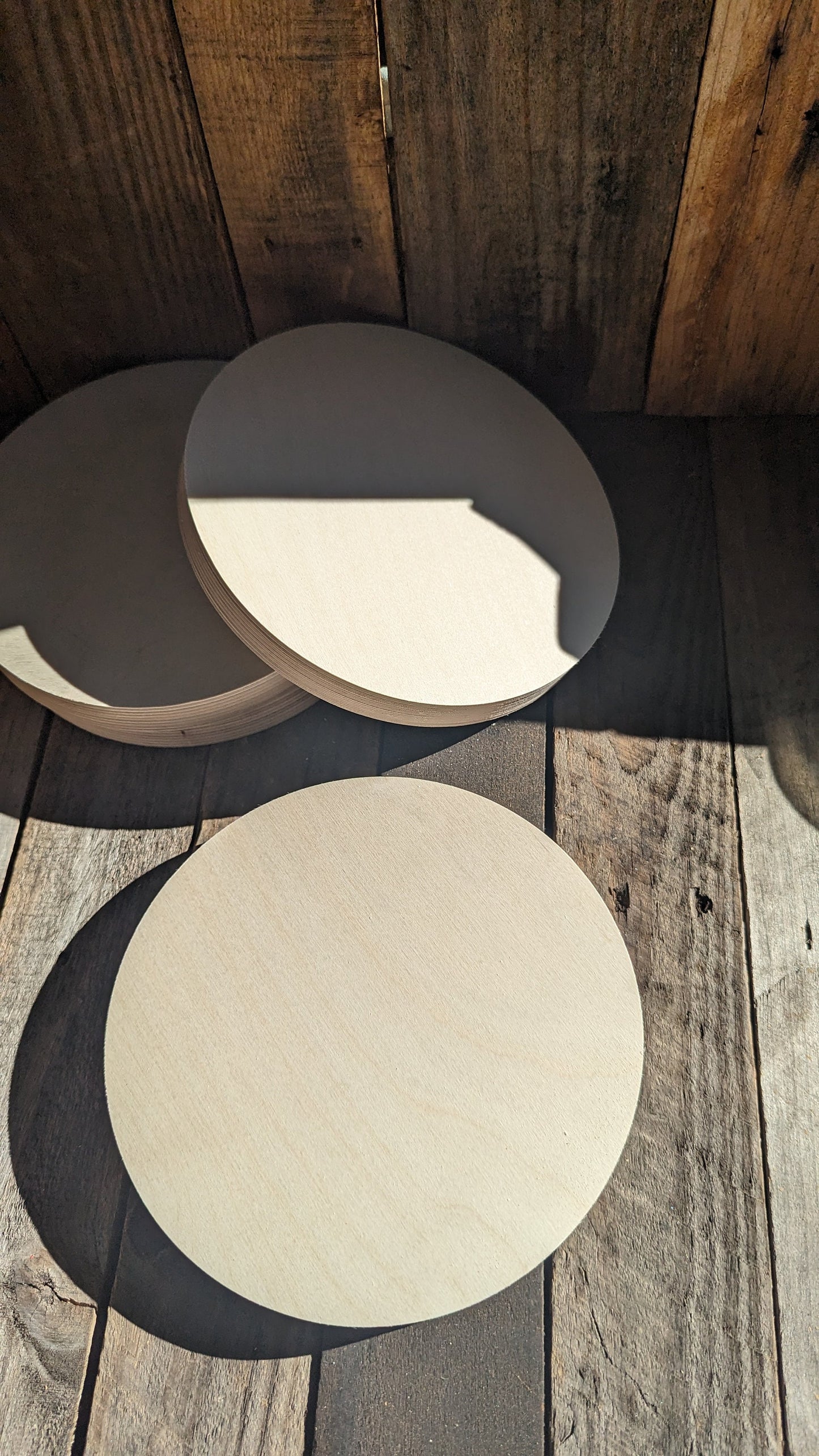 9" Baltic Birch Wood Circle, Craft Plaque, Unfinished Wood
