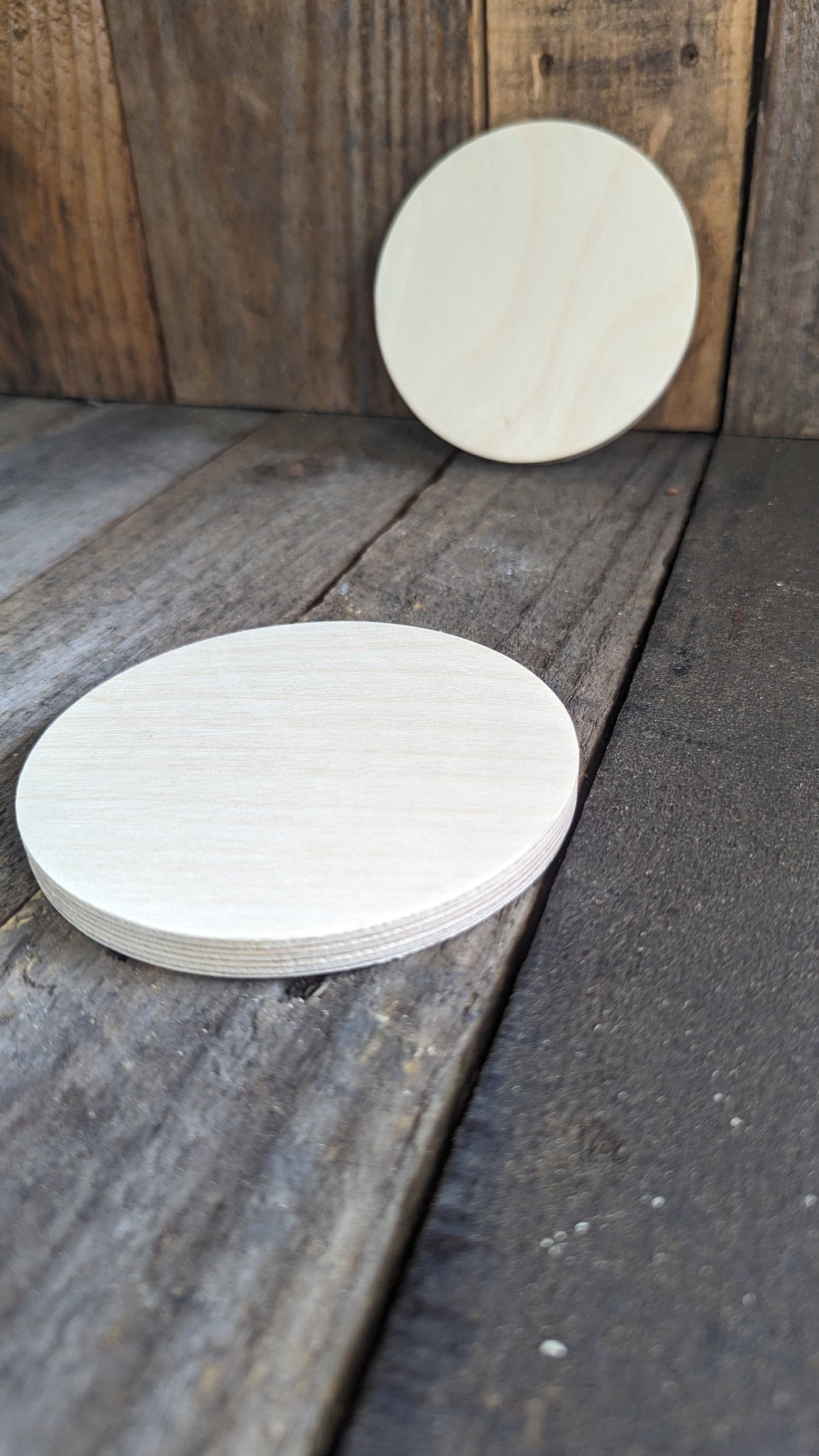 4.25" (4 1/4") Wood Circle Disc Plaques, BALTIC BIRCH - Wooden Circles, Blank Circles, Unfinished Wooden Circles, Round, Circular Wood