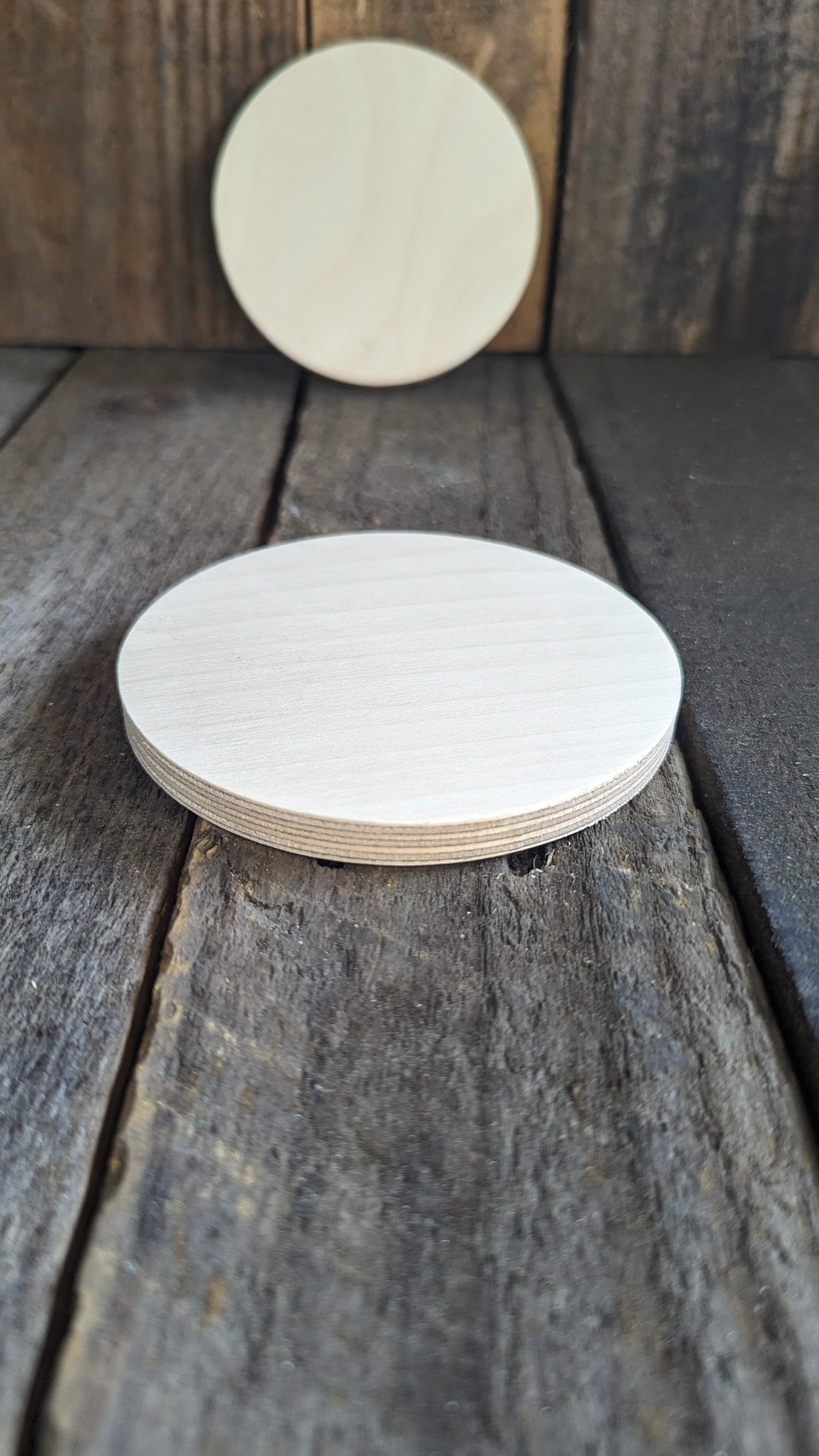 4.25" (4 1/4") Wood Circle Disc Plaques, BALTIC BIRCH - Wooden Circles, Blank Circles, Unfinished Wooden Circles, Round, Circular Wood