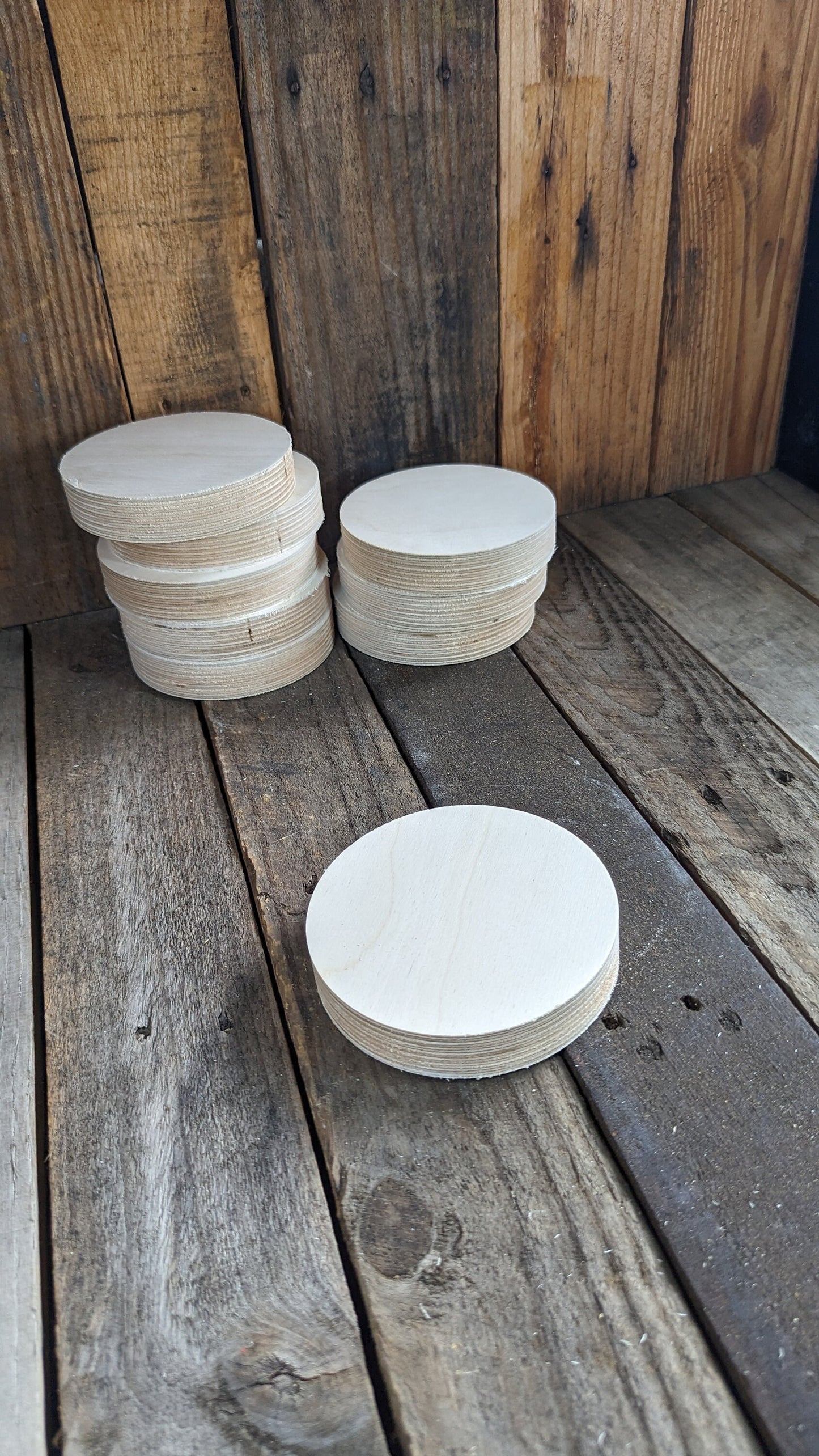 4.625" (4 5/8") Wood Circle Disc Plaques, BALTIC BIRCH - Wooden Circles, Blank Circles, Unfinished Wooden Circles, Round, Circular Wood