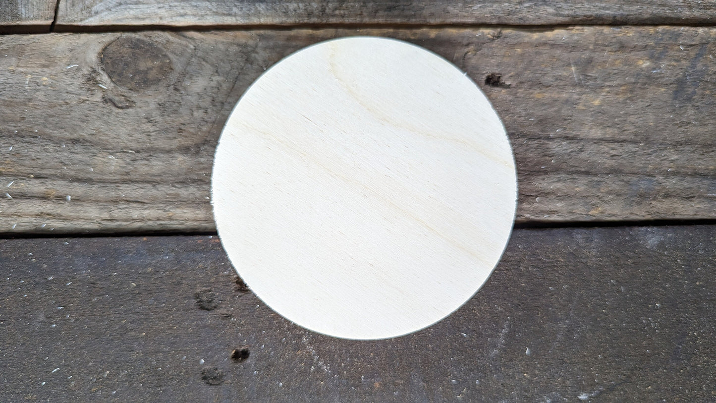 4.625" (4 5/8") Wood Circle Disc Plaques, BALTIC BIRCH - Wooden Circles, Blank Circles, Unfinished Wooden Circles, Round, Circular Wood