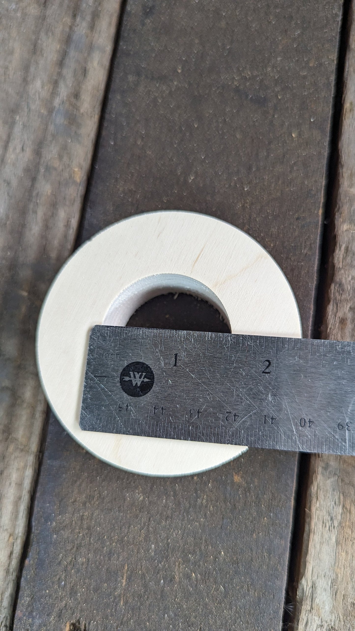 3" Wood Donut, 1" center hole - BALTIC BIRCH - Wooden Circles, Unfinished Wooden Circles, Round Circles, Circular Wood Active, Ring Shape