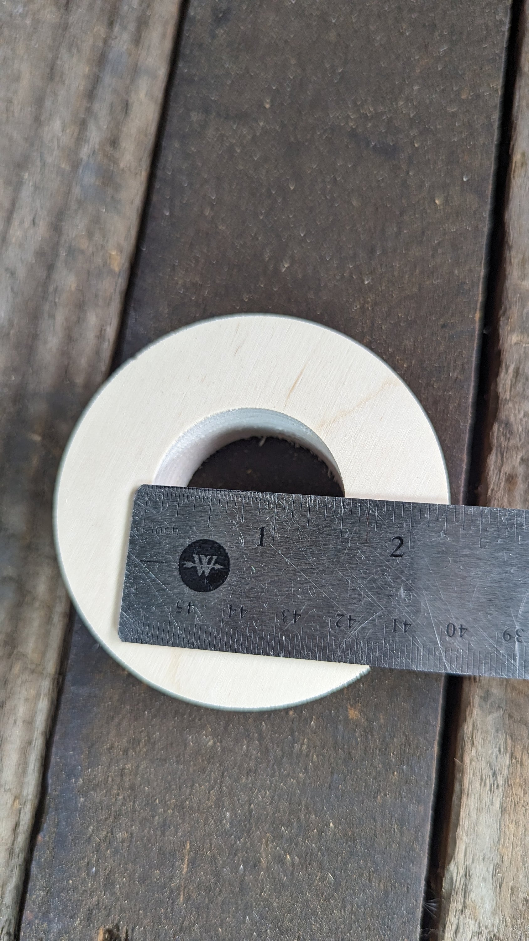 3" Wood Donut, 1" center hole - BALTIC BIRCH - Wooden Circles, Unfinished Wooden Circles, Round Circles, Circular Wood Active, Ring Shape