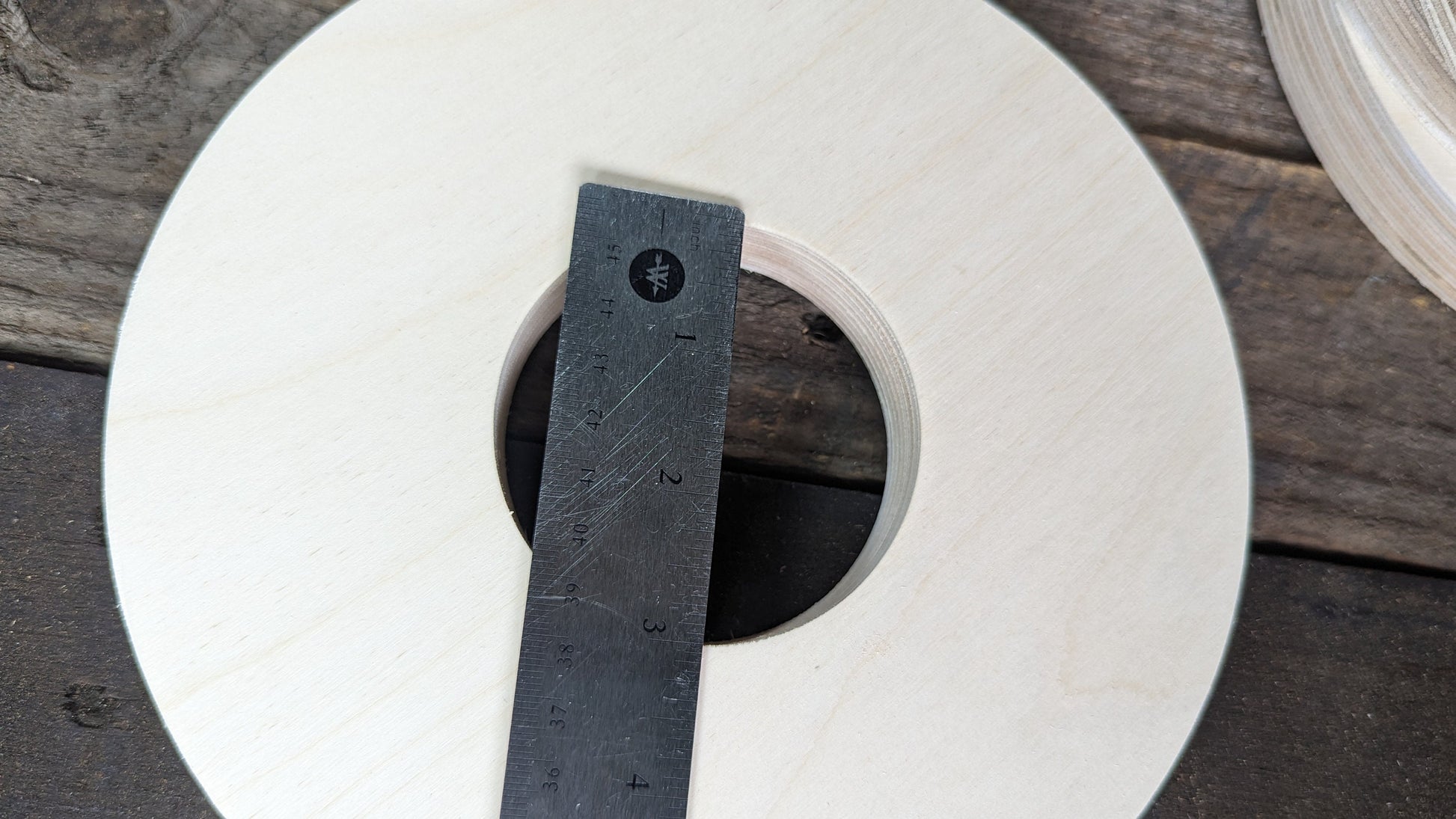 8" Baltic Birch Wood Donut Ring, 3" Center Hole, DIY Craft Supply