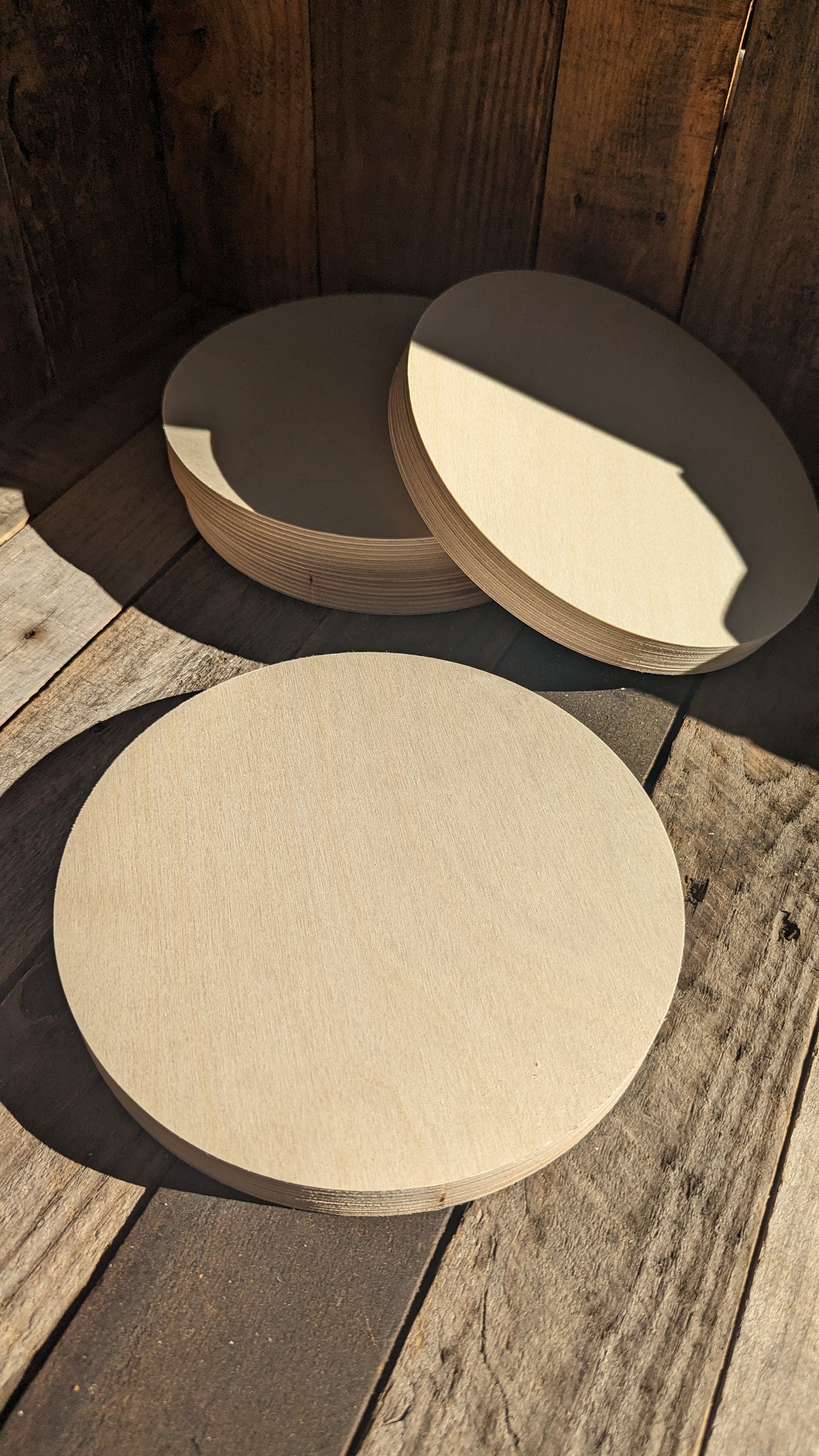 9" Wood Circle Disc Plaques, BALTIC BIRCH Wooden Circles, Blank Circles, Unfinished Wooden Circles, Round Circles, Circular Wood