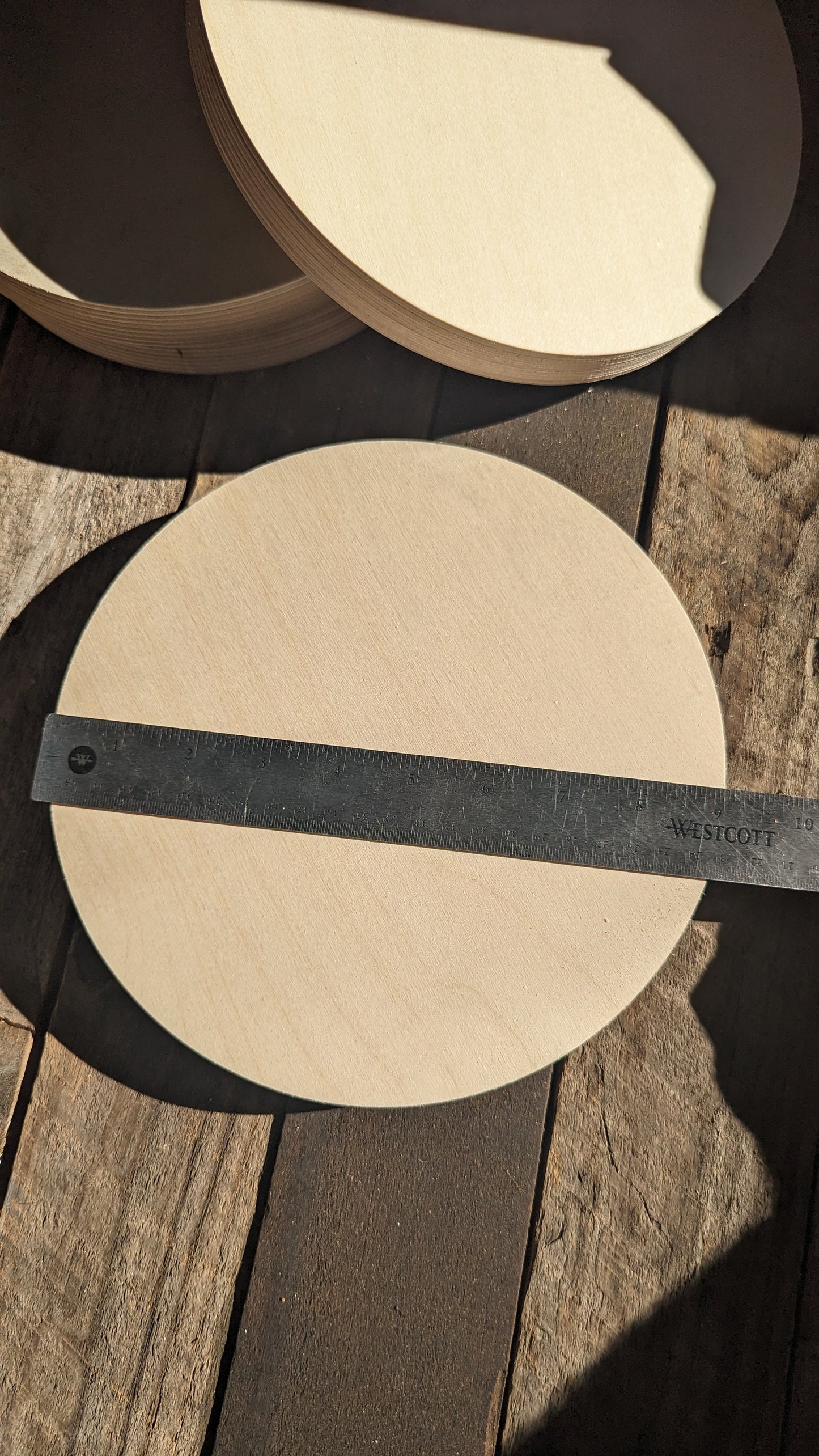9" Baltic Birch Wood Circle, Craft Plaque, Unfinished Wood