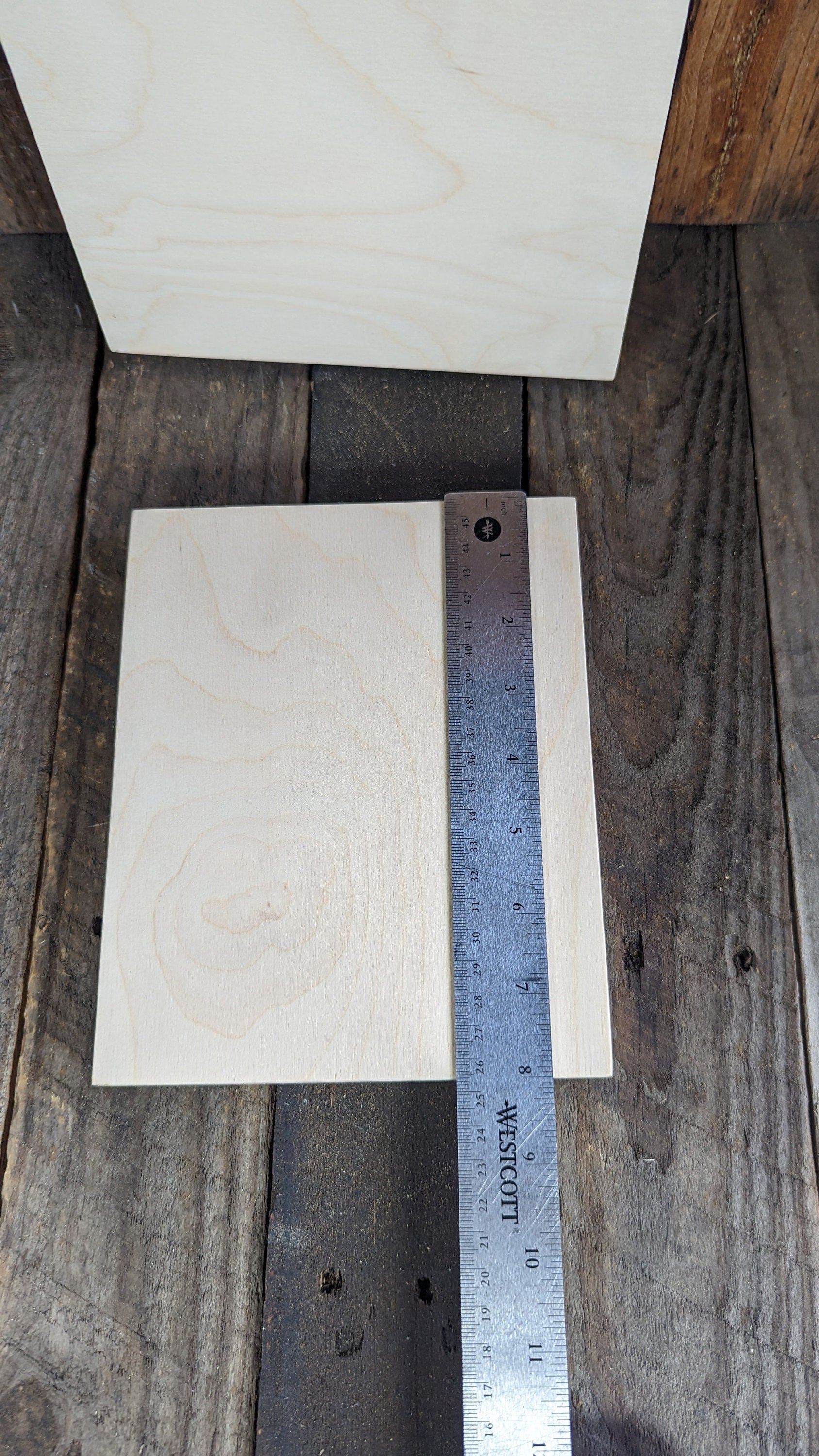 8 x 6" Baltic Birch Wood Plaque, Unfinished Rectangle Sign Board