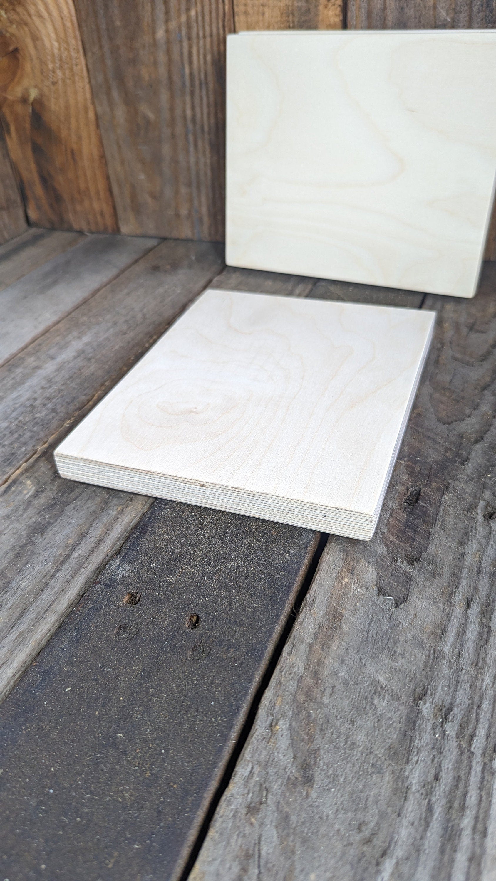 8 x 6" Baltic Birch Wood Plaque, Unfinished Rectangle Sign Board